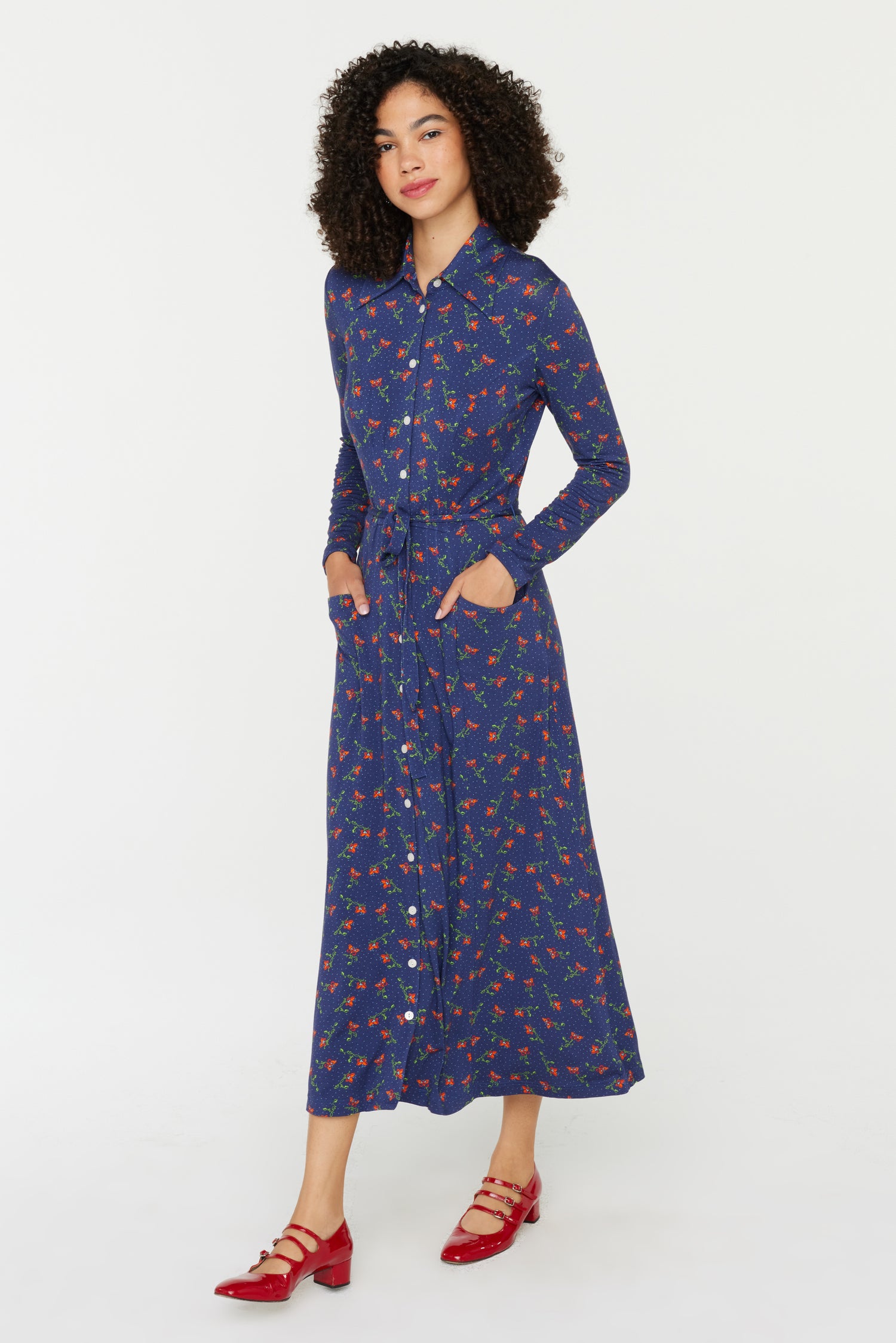 Ava Long Sleeve Jersey Dress