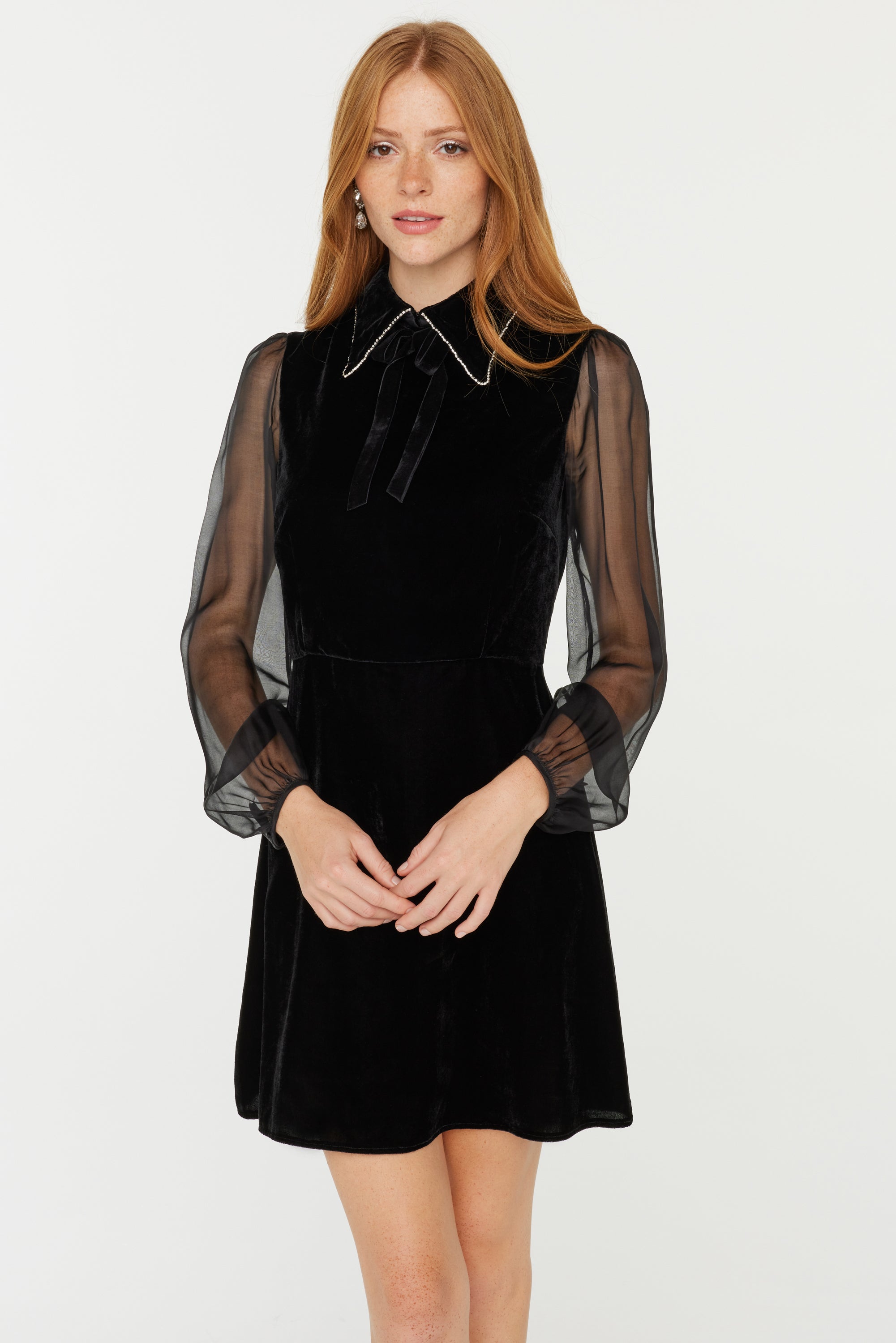 Mini Matilda w. Collar - Black Velvet 4 / Black Velvet Mini Matilda w. Collar - Black Velvet 4 / Black Velvet