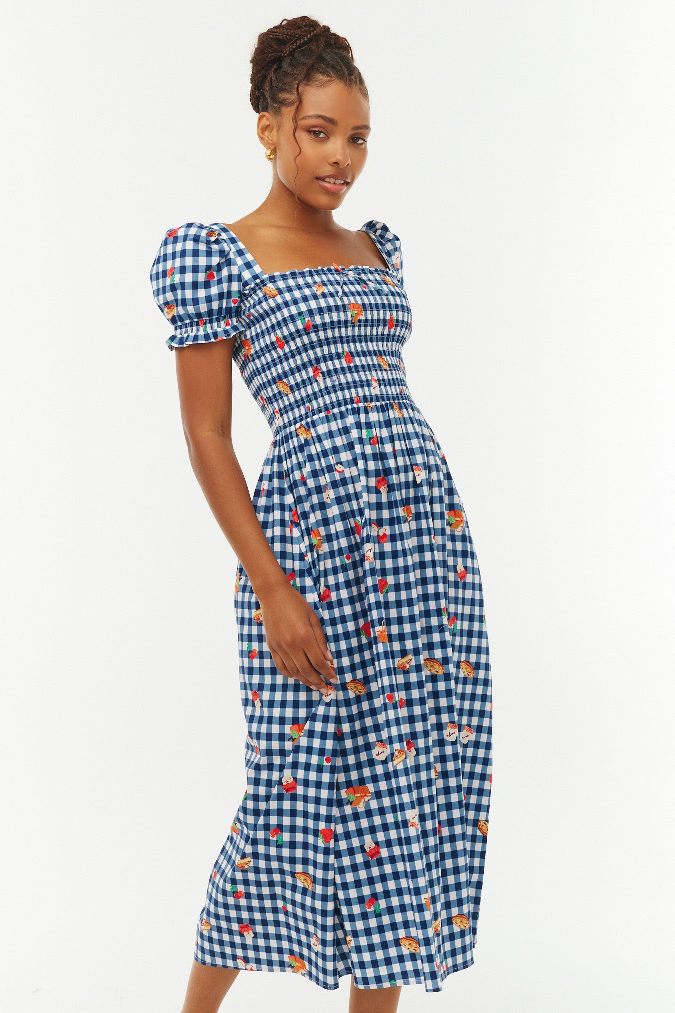 Cotton Smocked Fromer Dress - Navy Gingham Picnic 6 / Navy Gingham Picnic Cotton Smocked Fromer Dress - Navy Gingham Picnic 6 / Navy Gingham Picnic