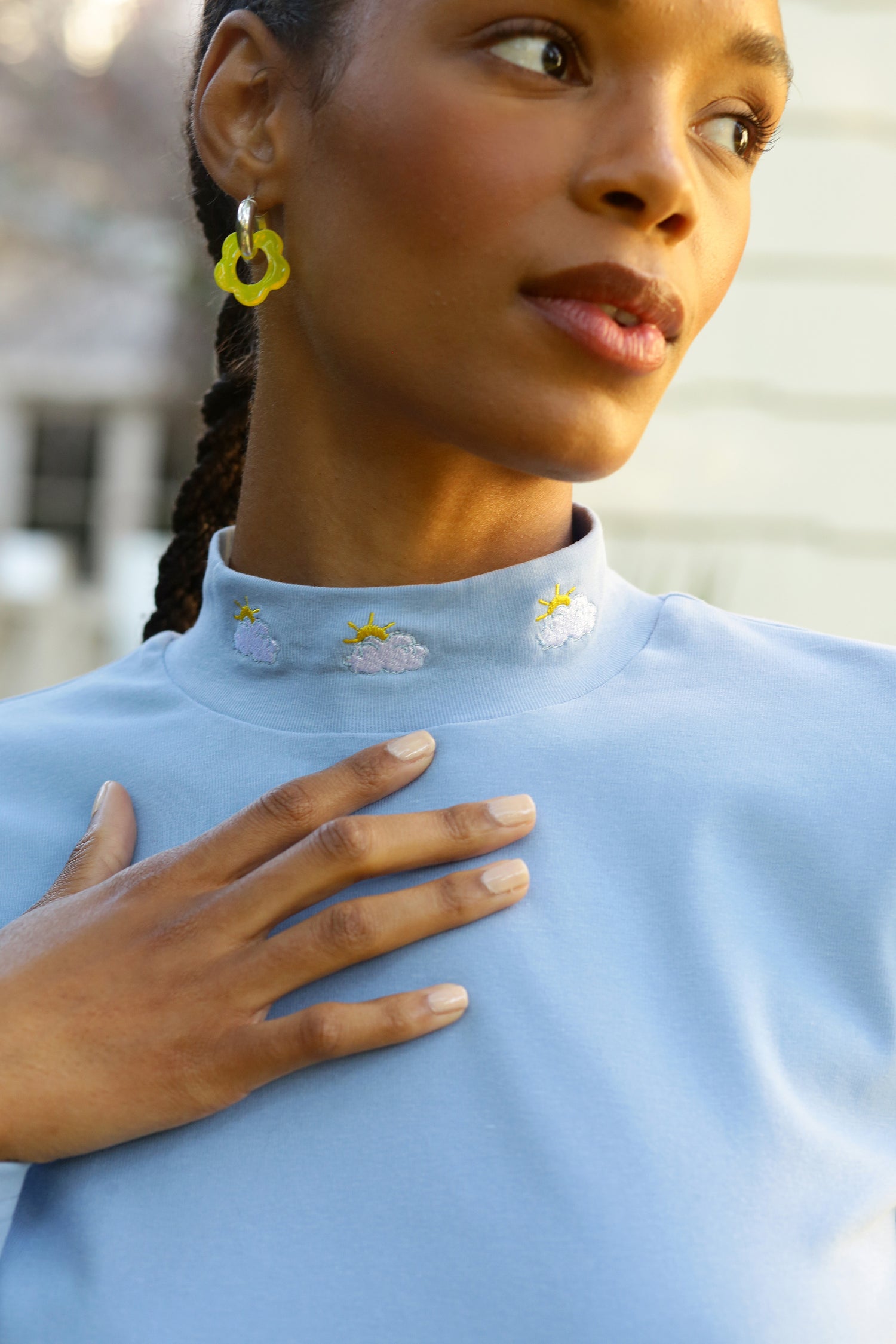 A model wears the Dobbs Turtleneck