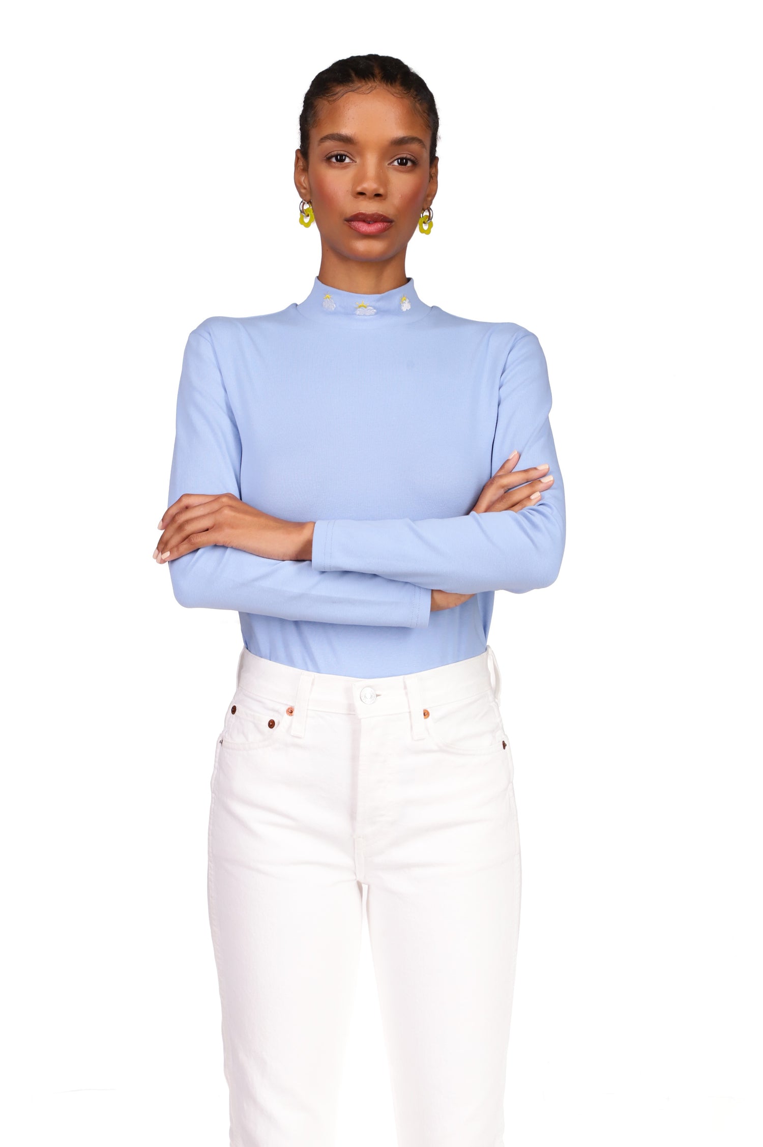 A model wears the Dobbs Turtleneck