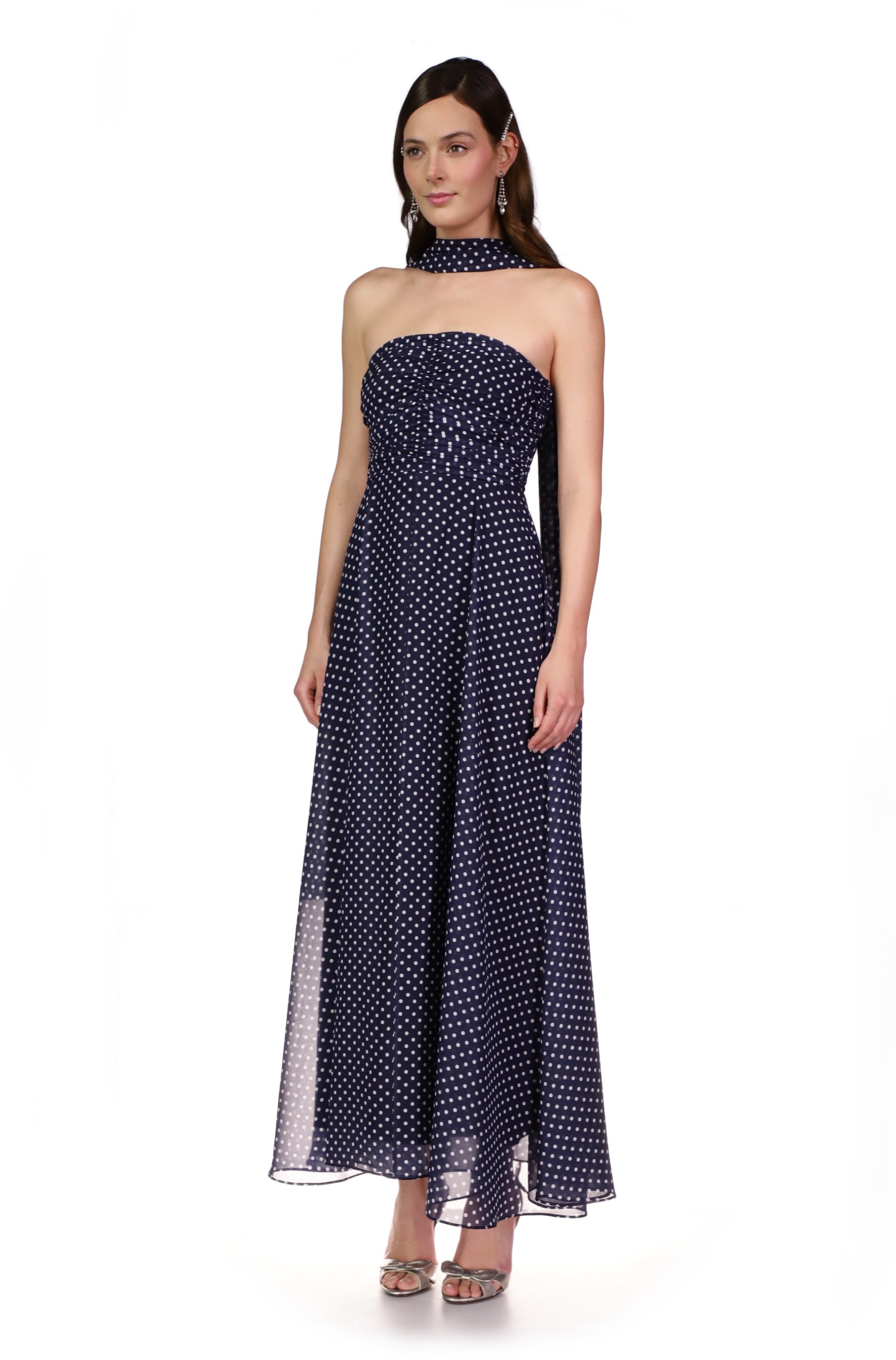 Molli  Polka Dot Dress in Navy and White – Halo & Hutch