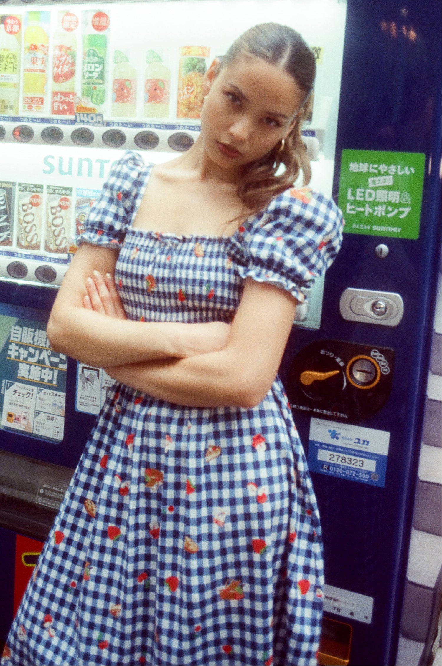 Cotton Smocked Fromer Dress - Navy Gingham Picnic HVN Cotton Smocked Fromer Dress - Navy Gingham Picnic HVN
