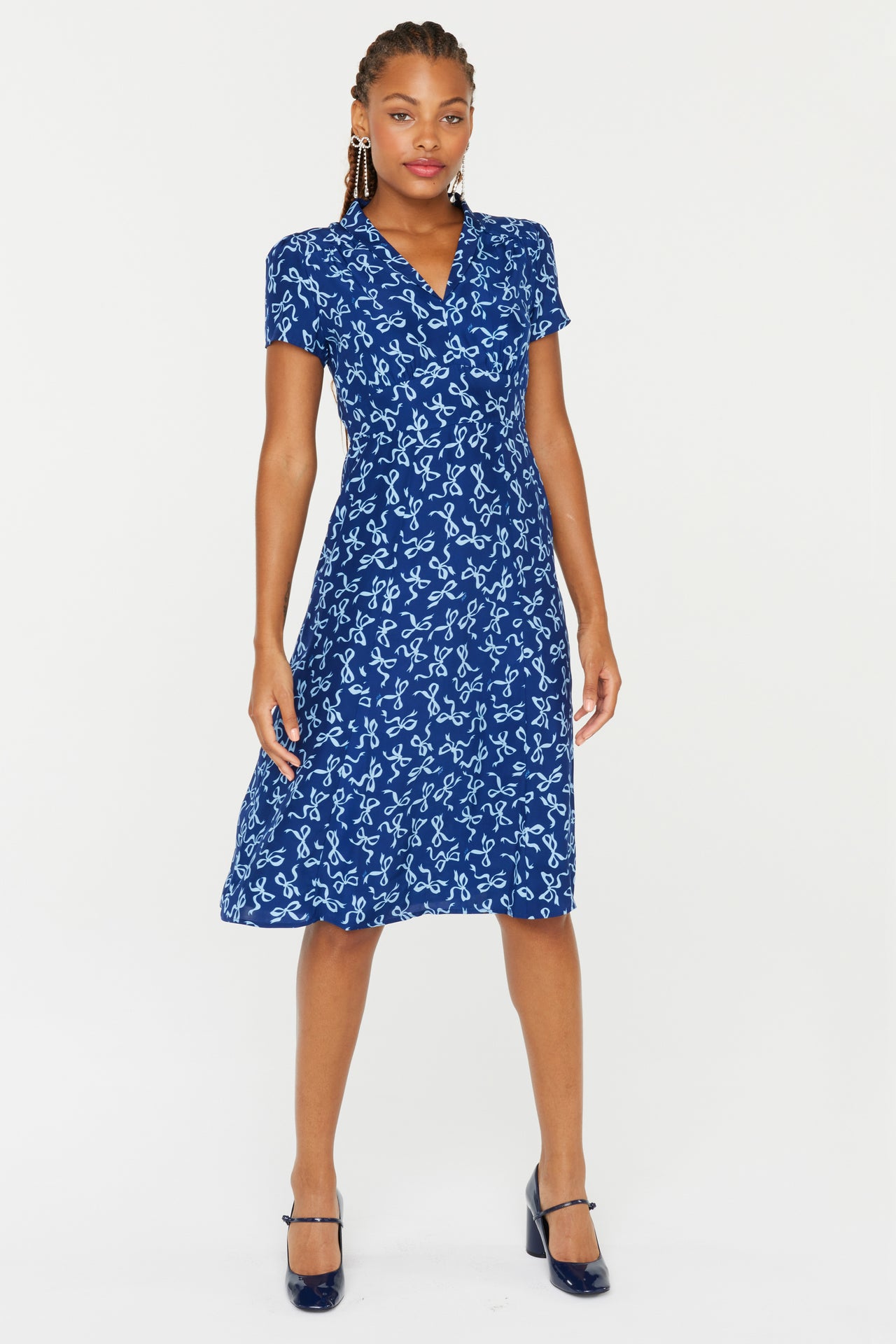 Morgan Dress - Blue Bows – HVN