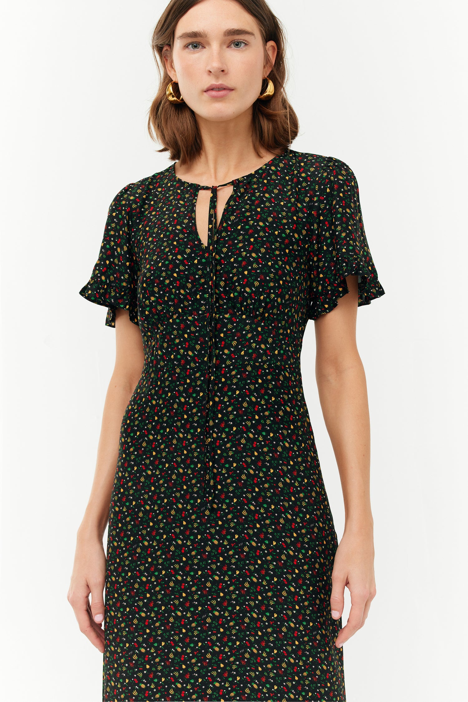 Silk Dawn Dress - Black Fruit Salad HVN Silk Dawn Dress - Black Fruit Salad HVN