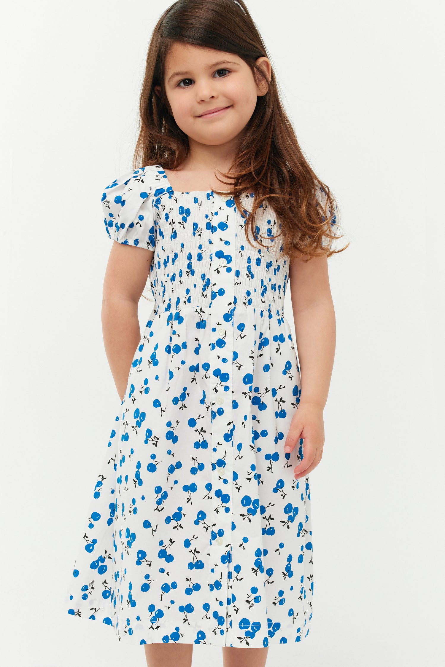 Laura Cotton Dress - Blue Cherry 2 yr / Blue Cherry Laura Cotton Dress - Blue Cherry 2 yr / Blue Cherry