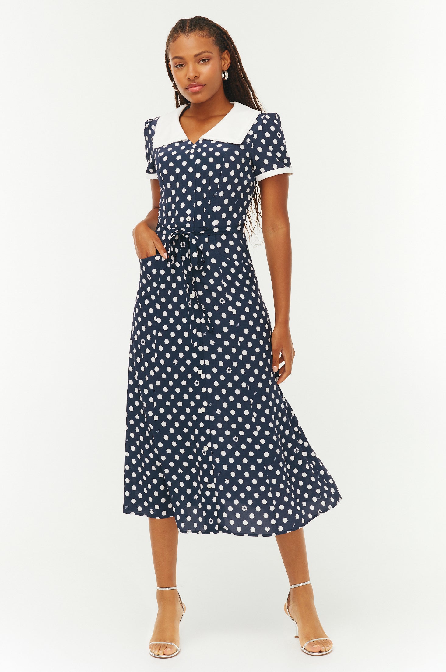 Embroidered Marina Collar Dress Embroidered Marina Collar Dress