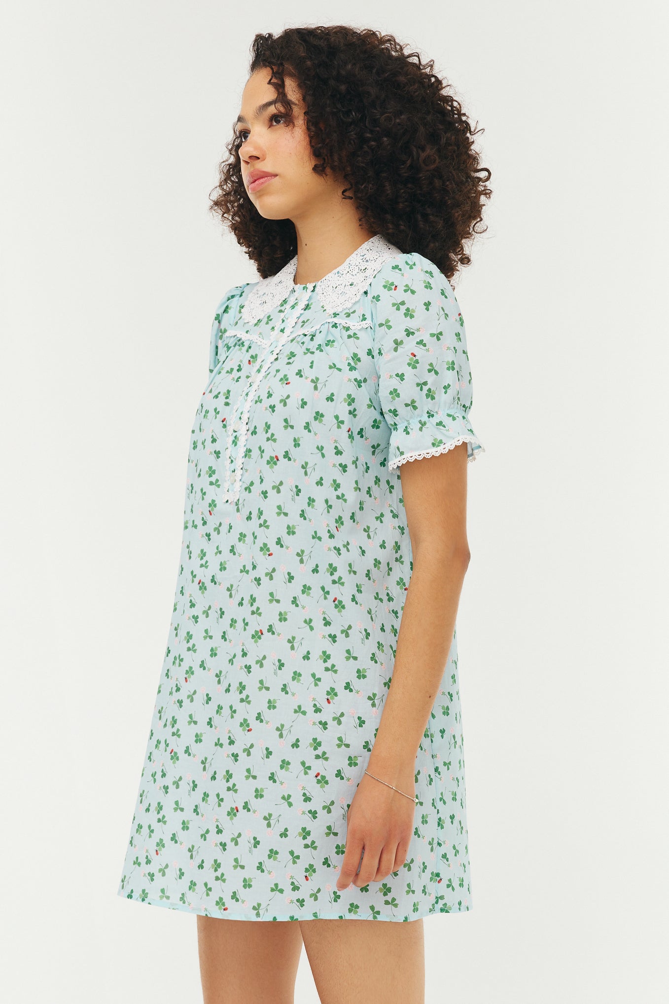Marie Mini Baby Doll Dress - Clover 2 / Clover Marie Mini Baby Doll Dress - Clover 2 / Clover
