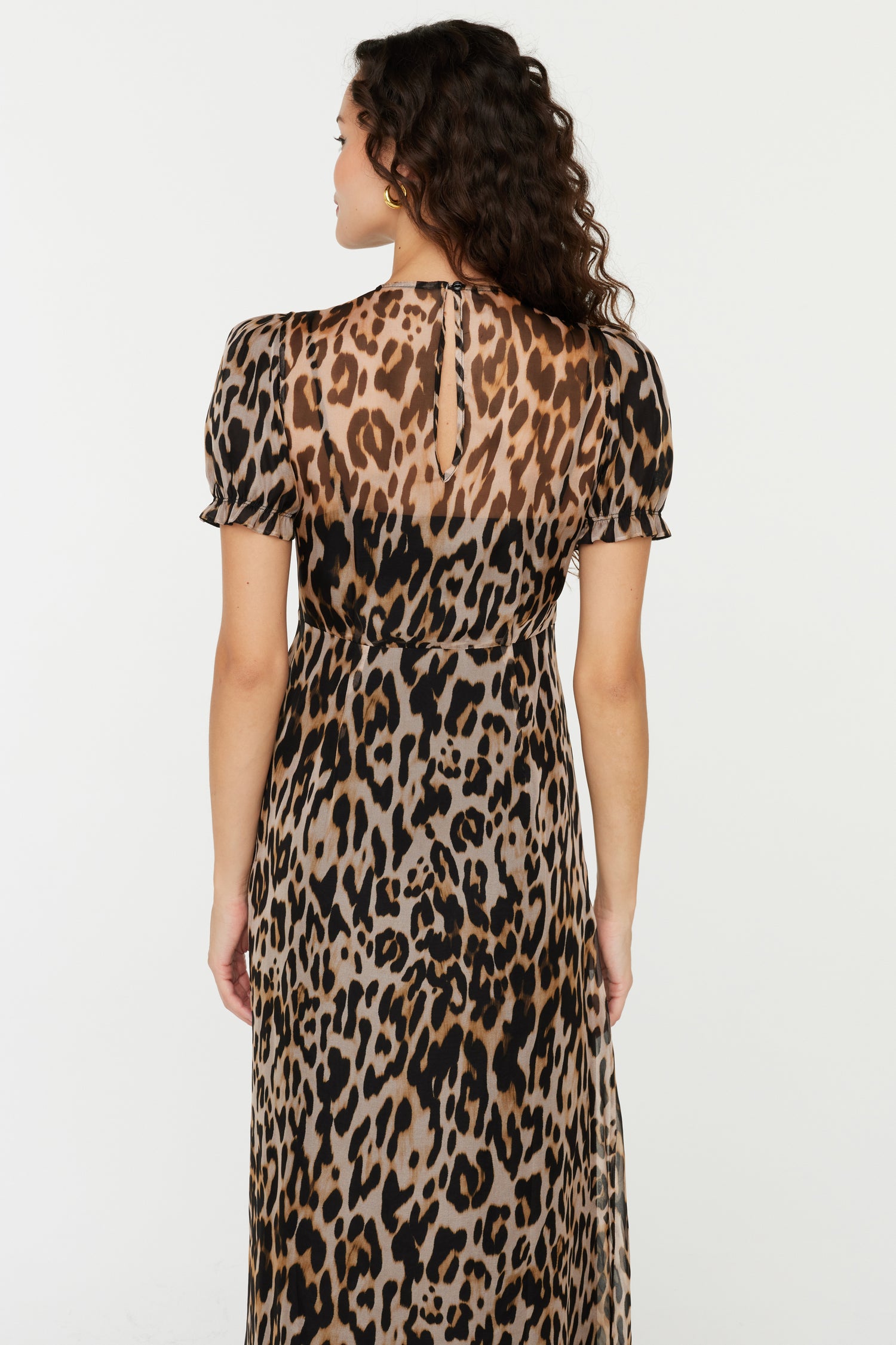 leopard print chiffon dress Leopard