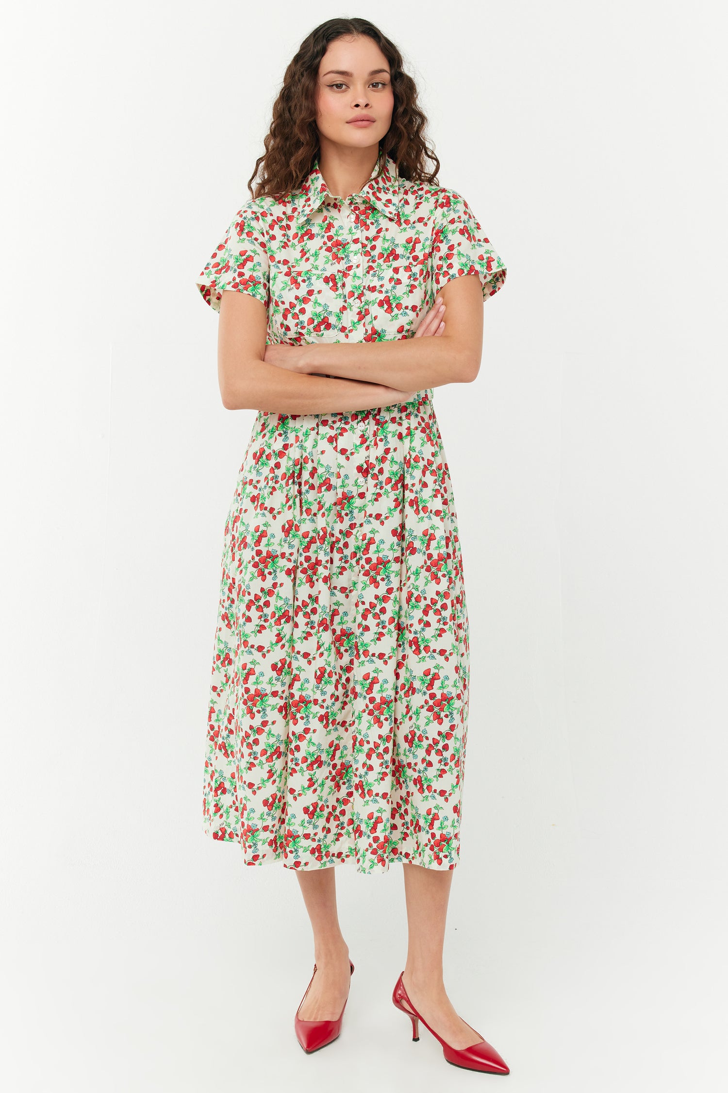 Kristin Cotton Button Down Dress