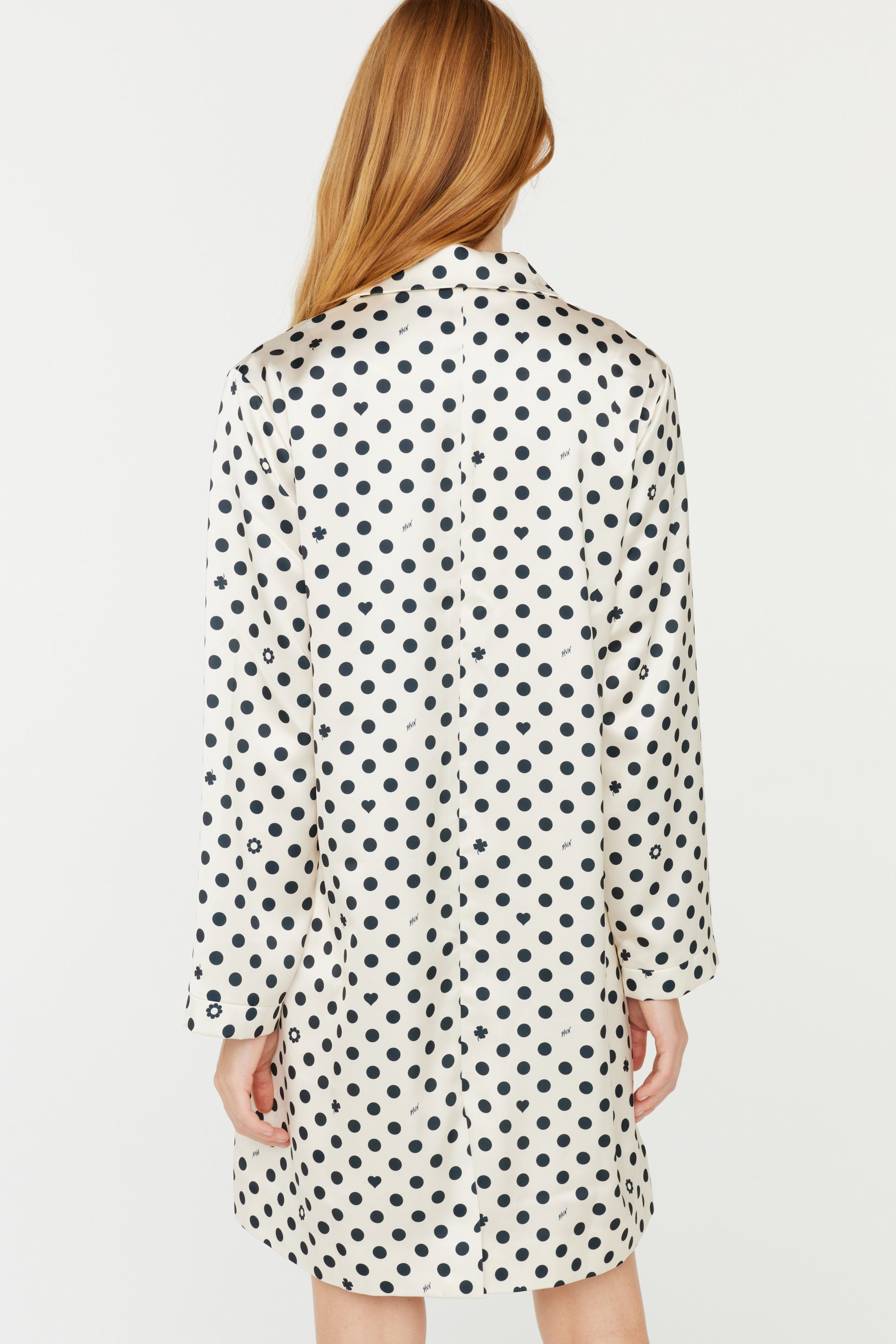 Luna Coat - Black & White Polka Dot – HVN