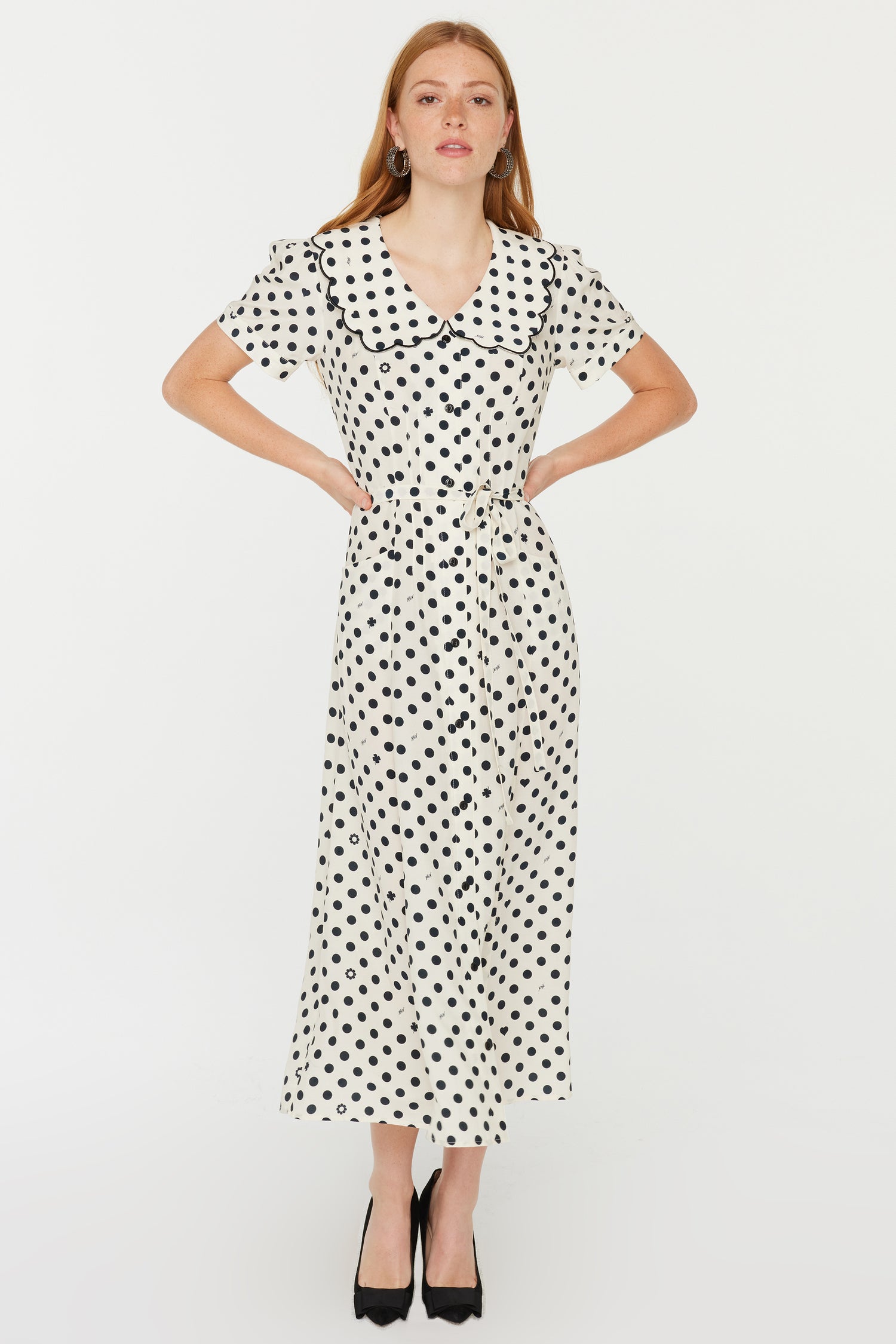 Marina Button Down Dress w. Collar