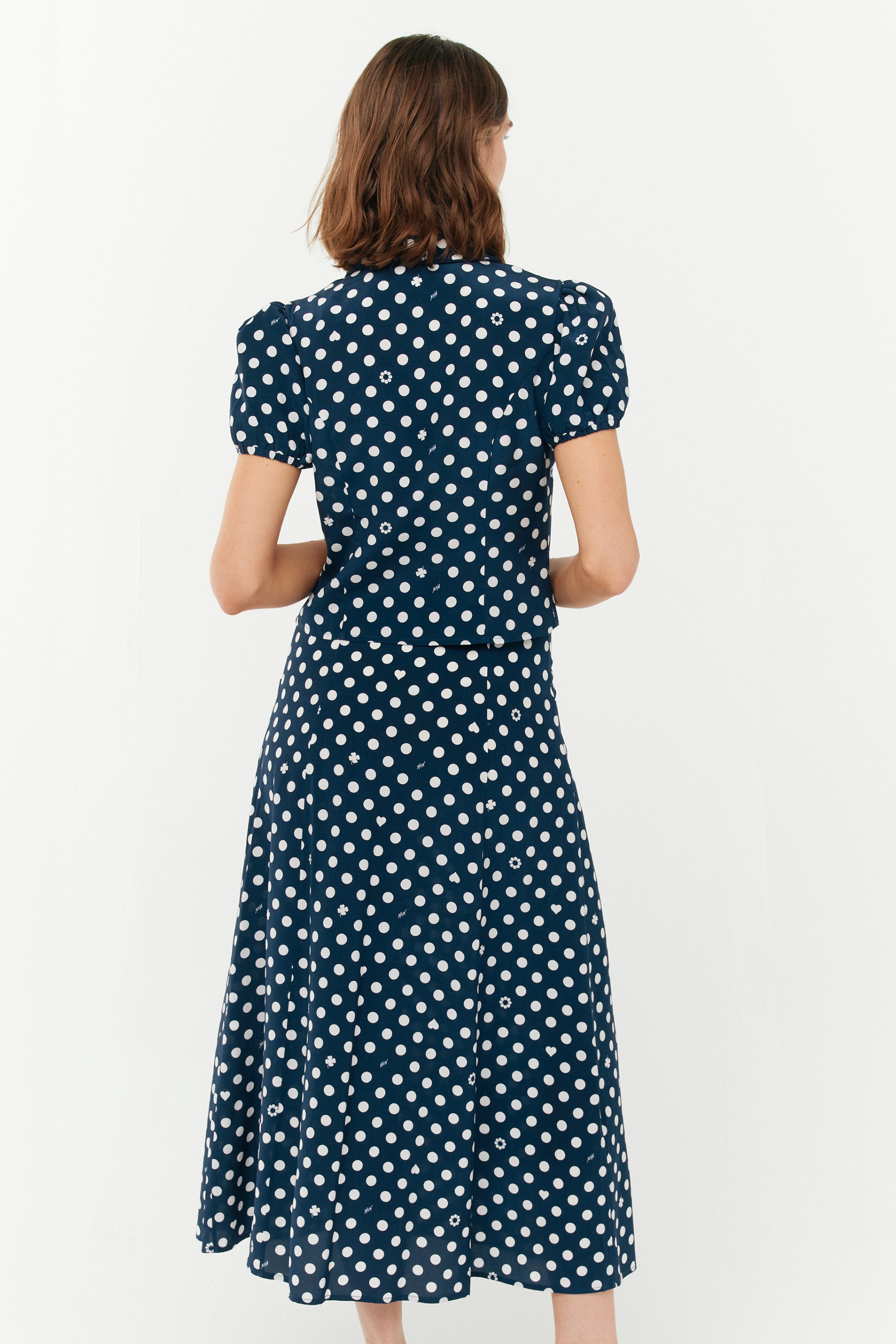 Sophie Skirt Set - Navy Charm Polka Dot – HVN