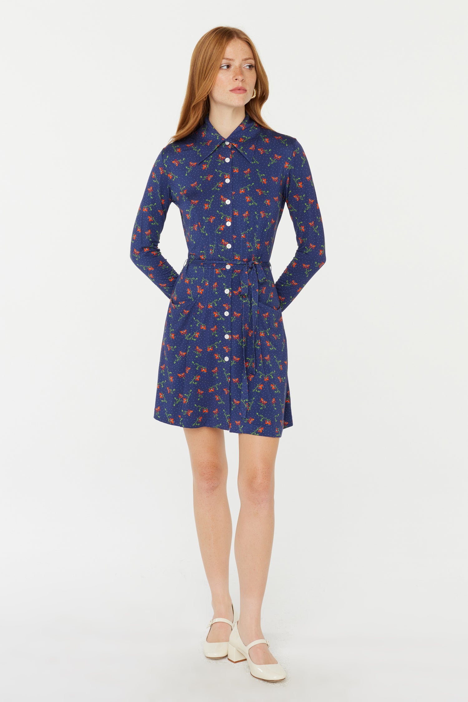 Mini Ava Long Sleeve Jersey Dress