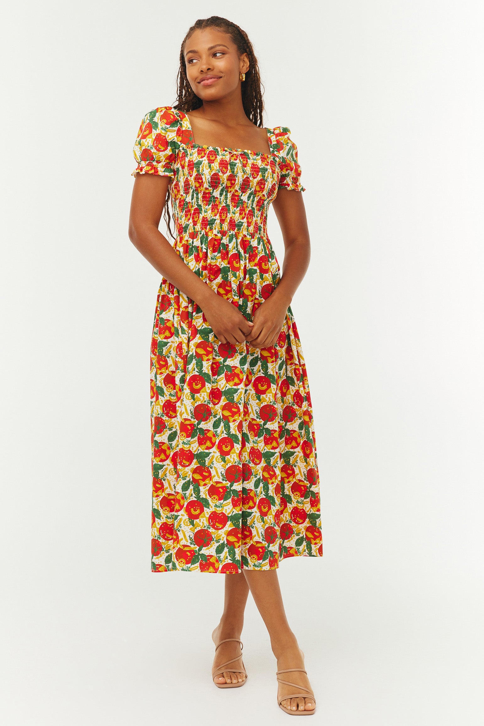 Cotton Smocked Fromer Dress - Pomodoro Pasta – HVN