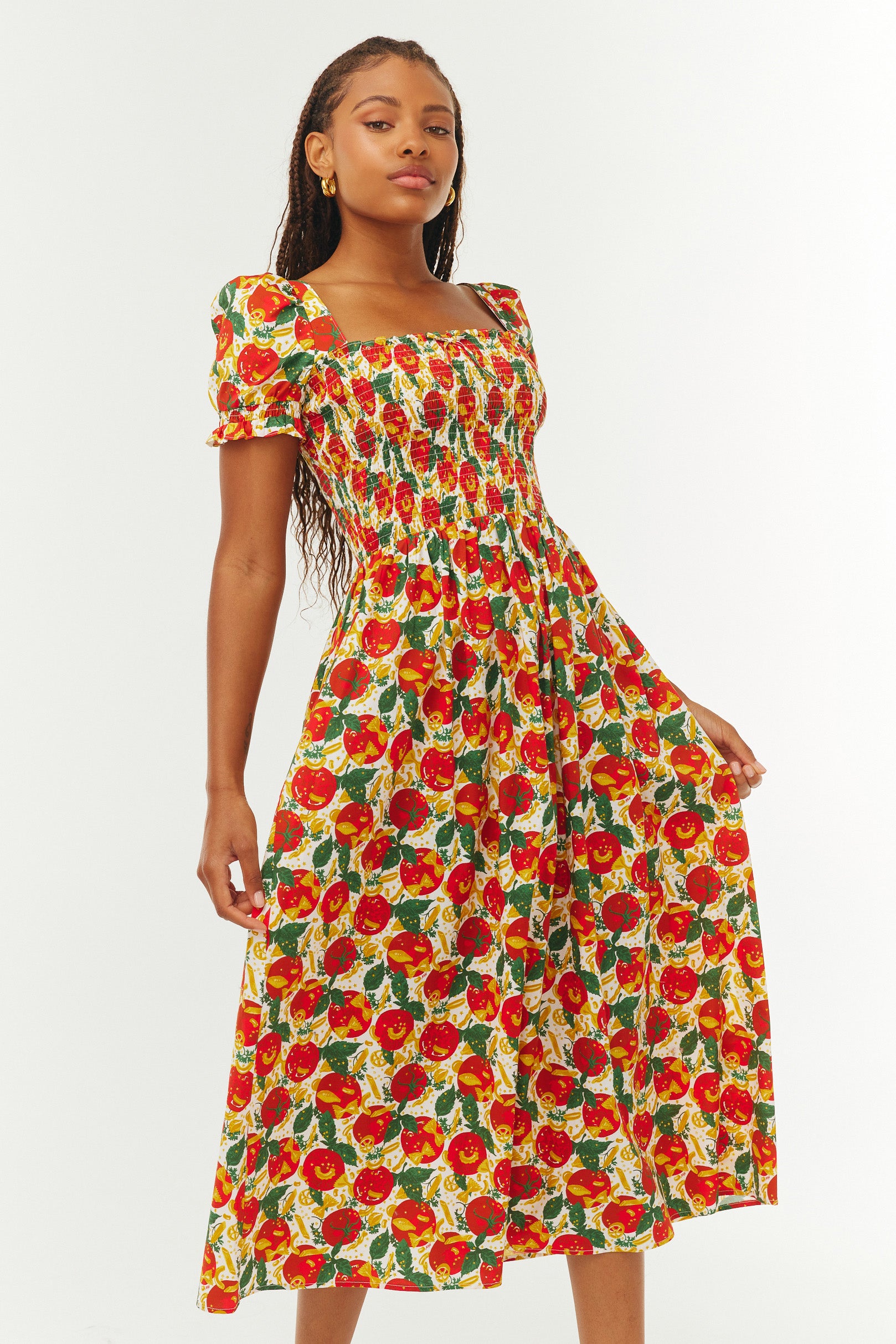 Cotton Smocked Fromer Dress - Pomodoro Pasta – HVN