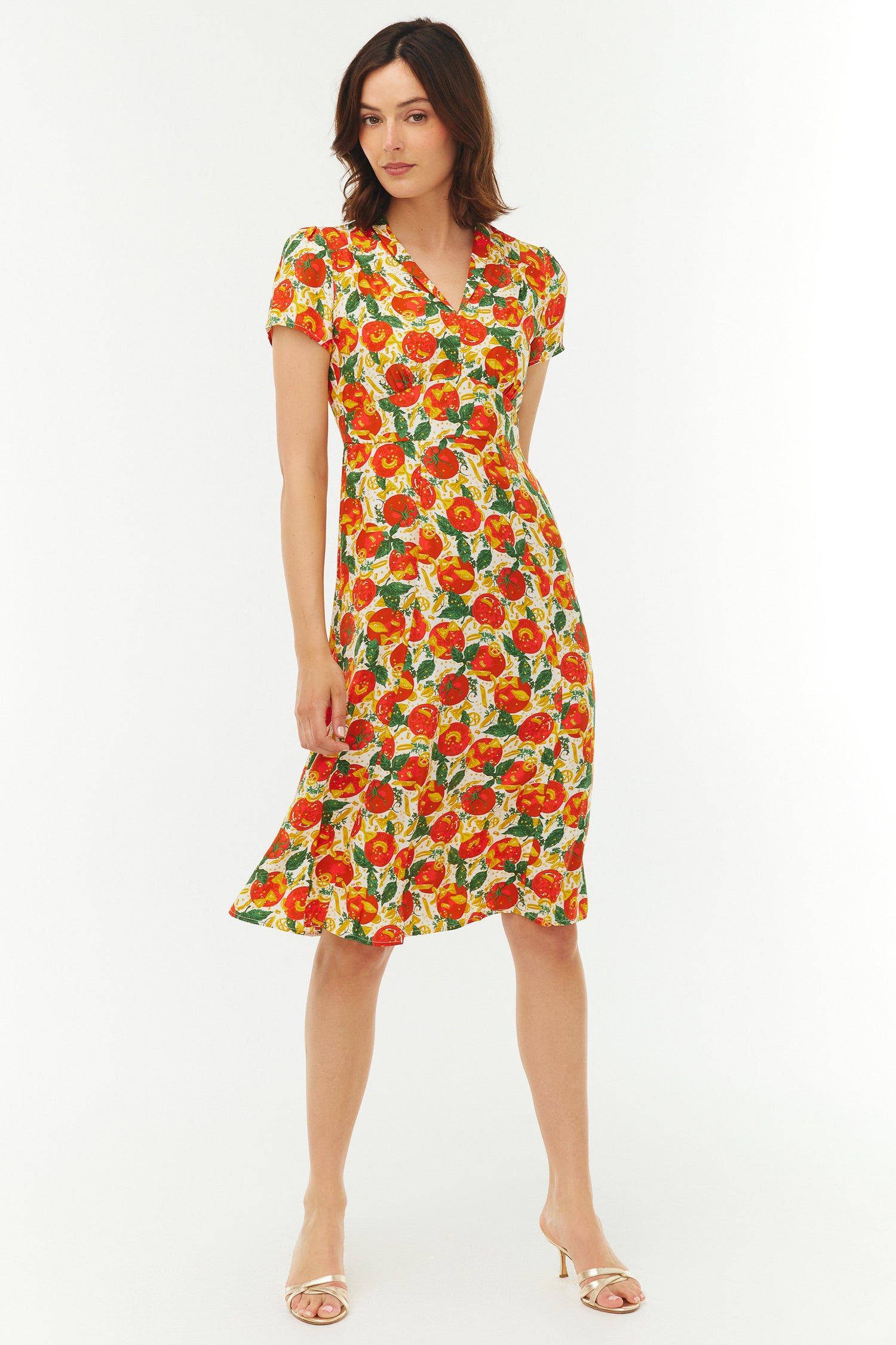hvn morgan string of hearts silk midi dress Morgan Dress