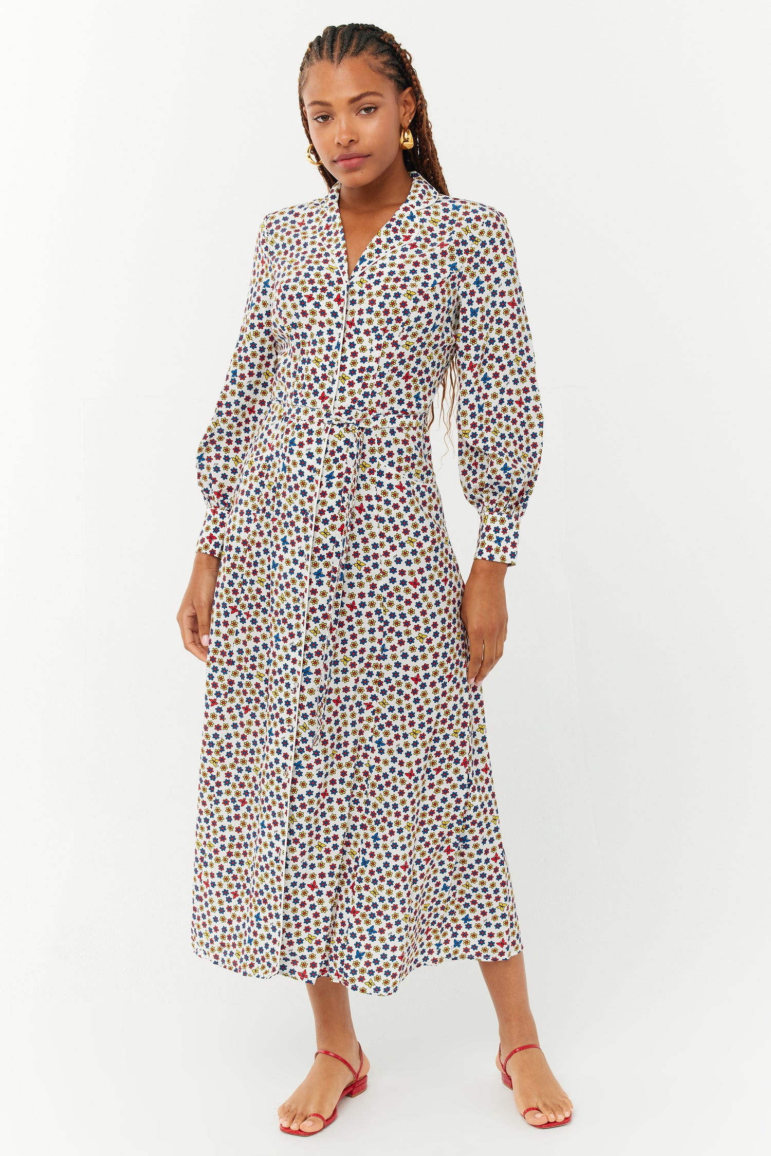 Sarah Crepe Long Sleeve Dress