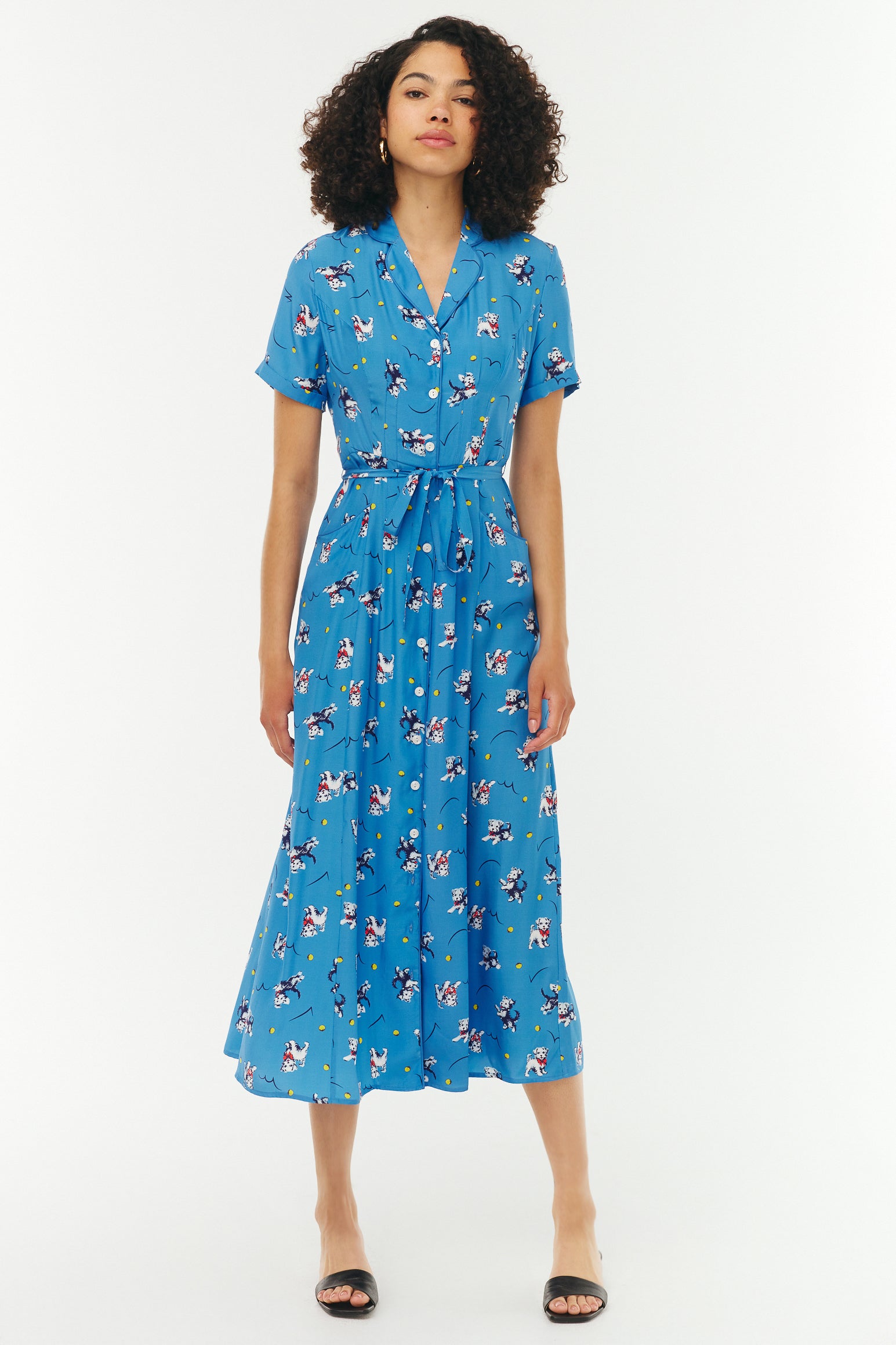 【HVN】SHELL LONG MARIA Dress シルクワンピース 貝柄 Long Maria Dress - Puppy – HVN