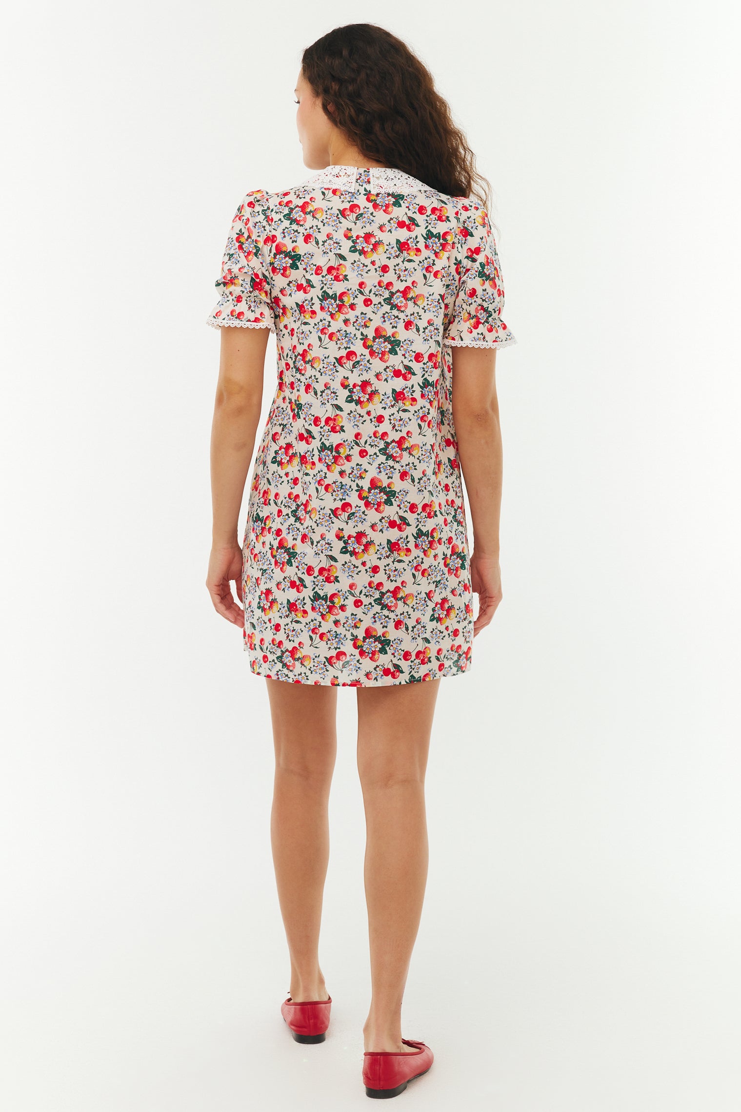 Marie Mini Baby Doll Dress - Strawberry Cherry – HVN
