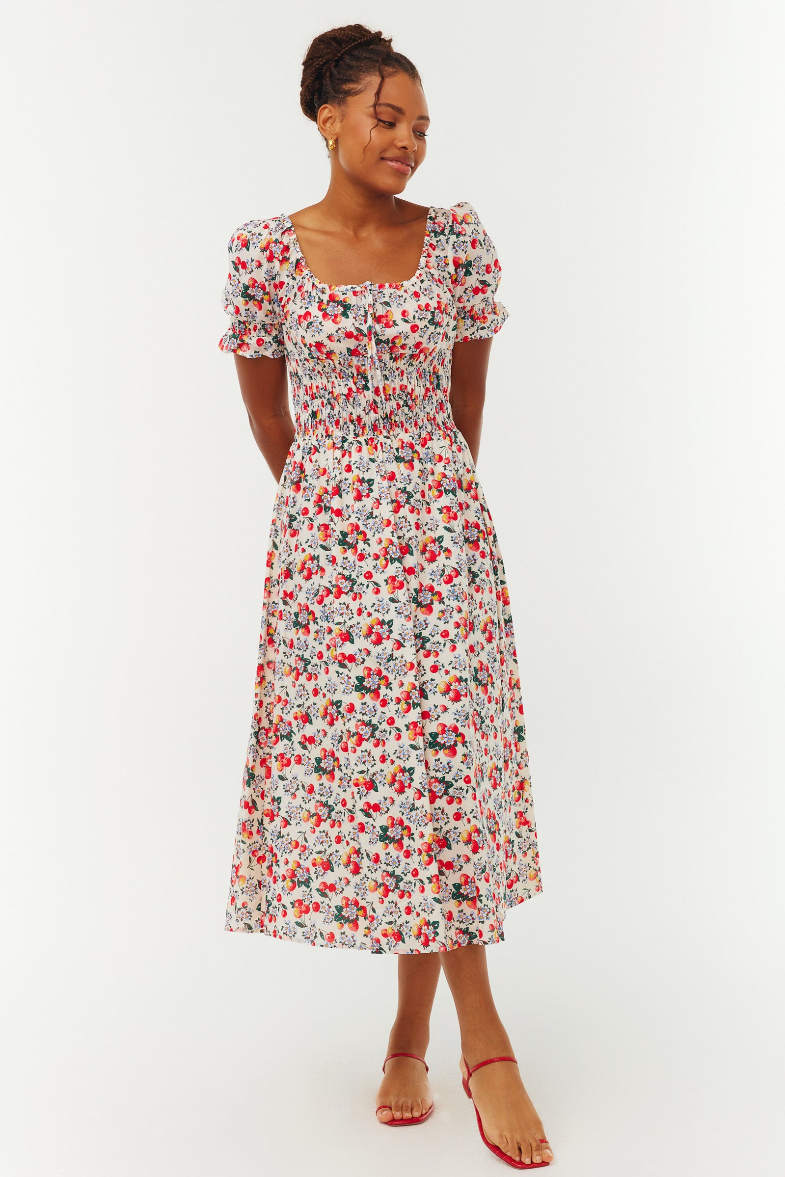 Katy Dress - Strawberry Cherry – HVN