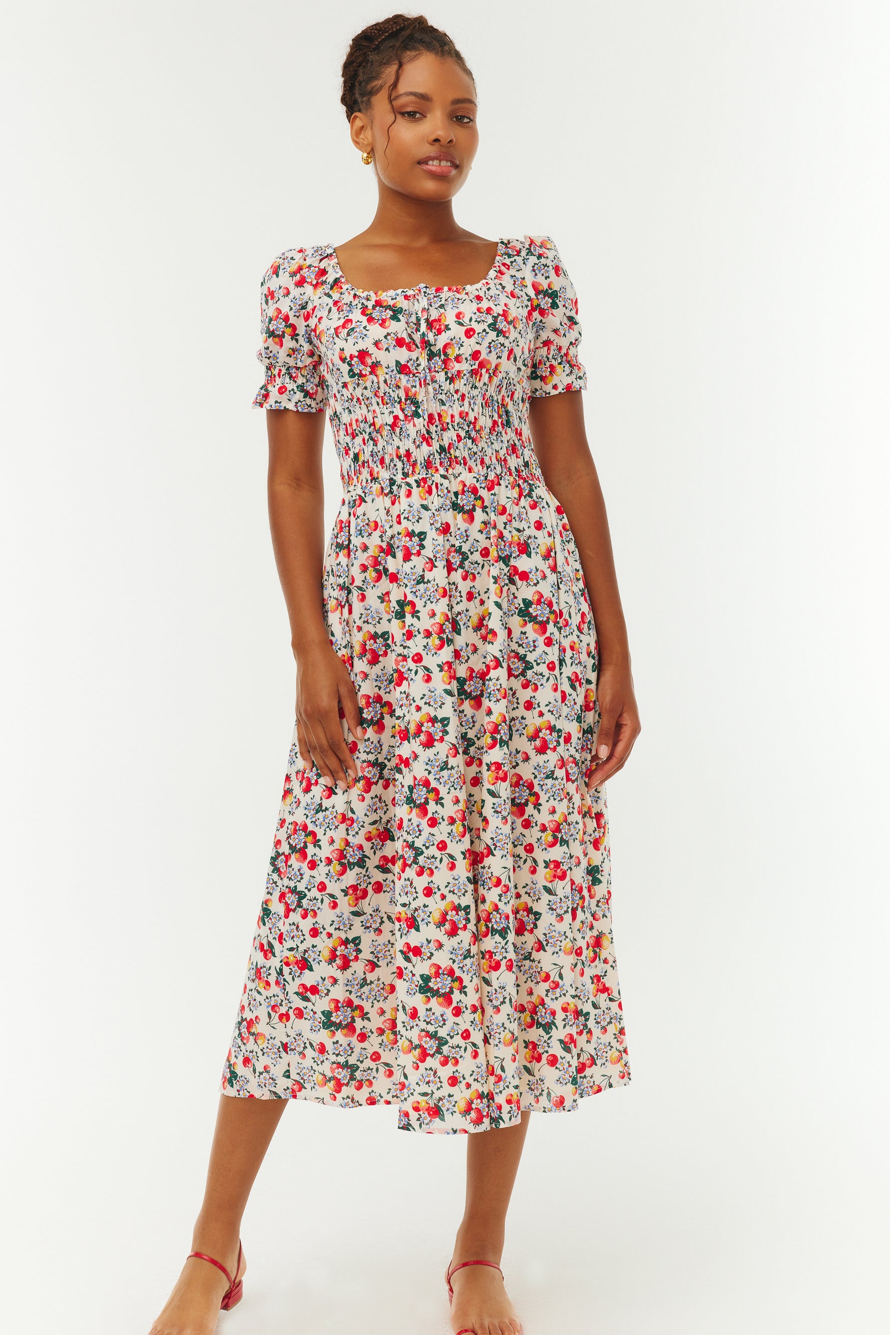 Katy Dress - Strawberry Cherry – HVN
