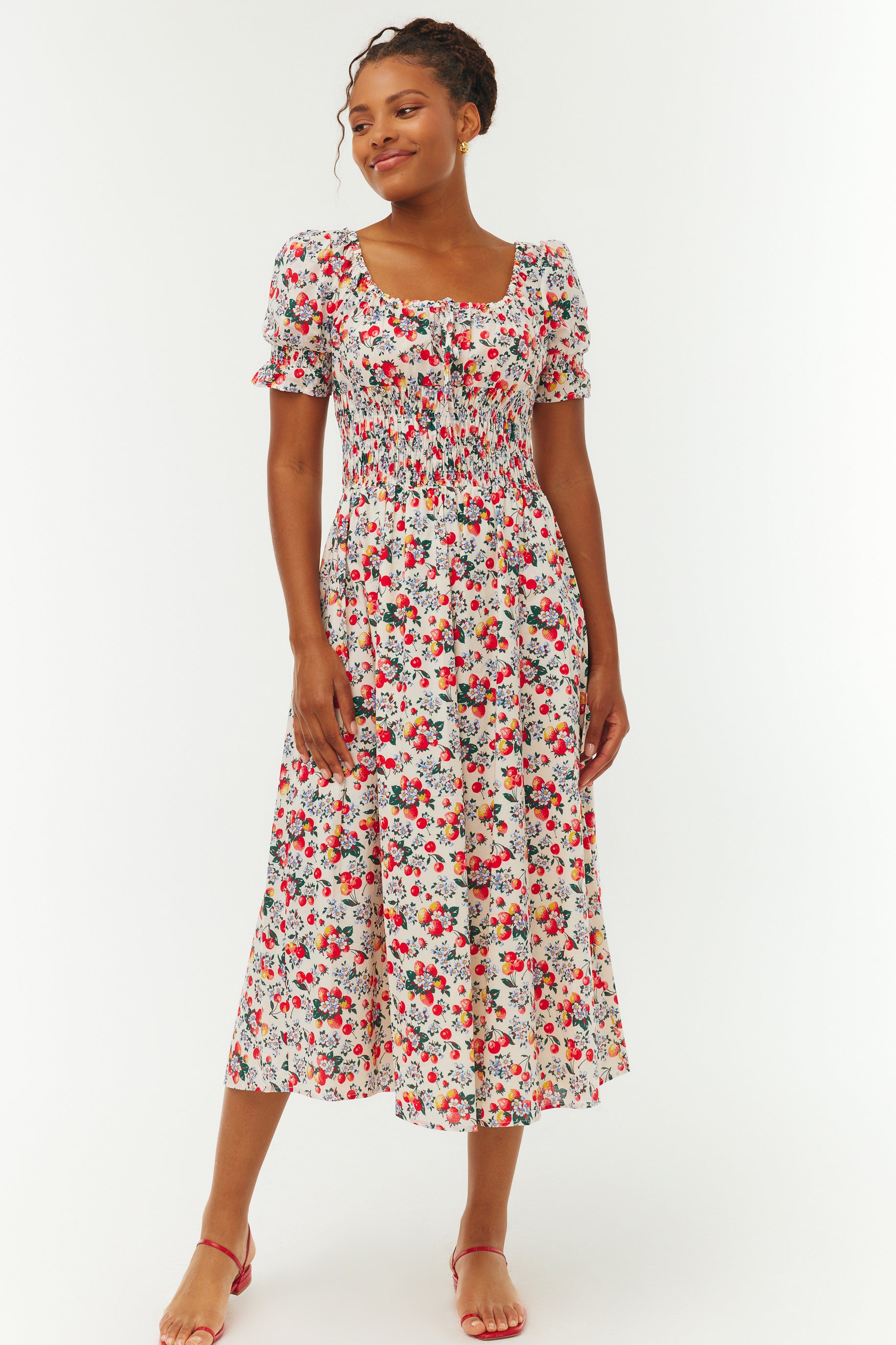Katy Dress - Strawberry Cherry – HVN