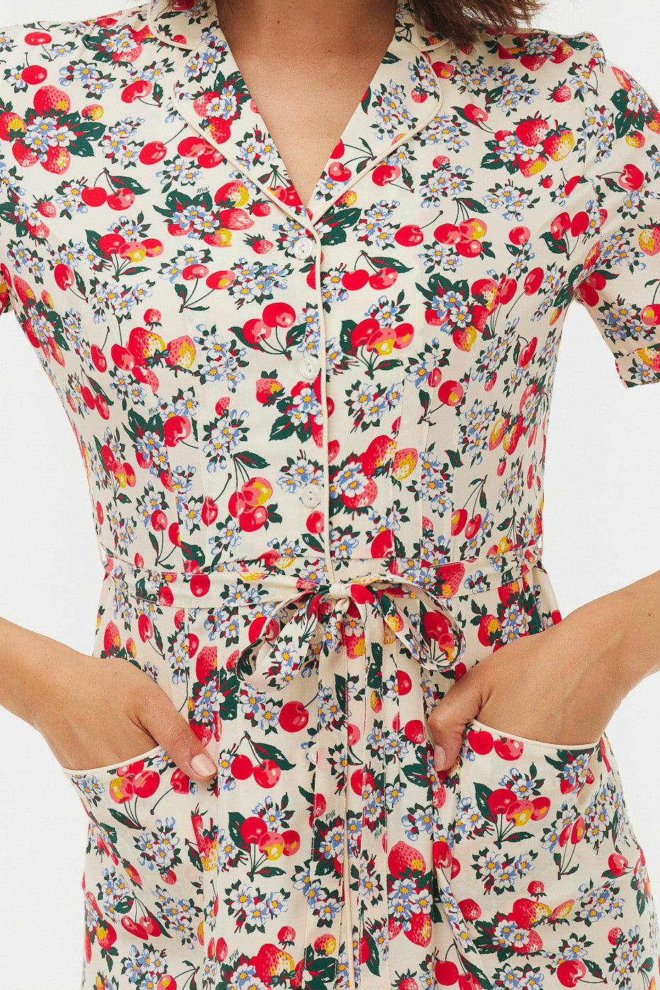Long Maria Dress - Strawberry Cherry – HVN