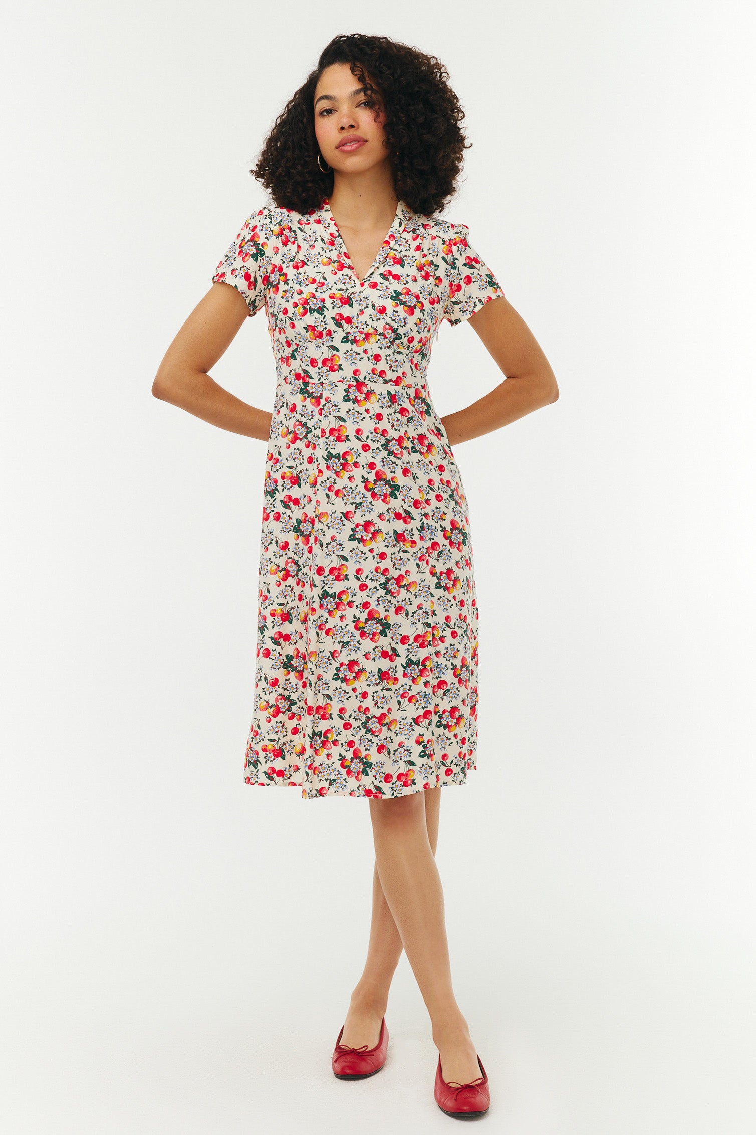 Morgan Dress - Strawberry Cherry – HVN