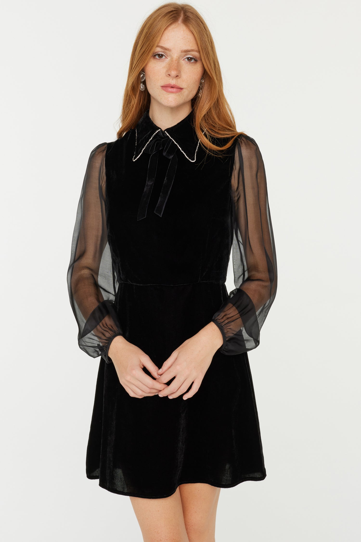 Mini Matilda w. Collar - Black Velvet HVN Mini Matilda w. Collar - Black Velvet HVN