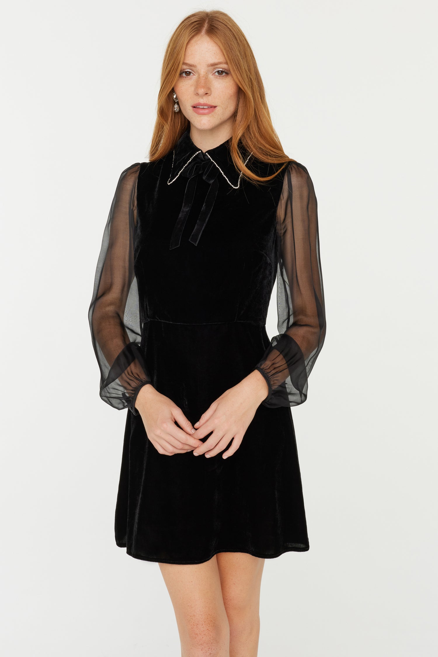 Mini Matilda w. Collar - Black Velvet 4 / Black Velvet Mini Matilda w. Collar - Black Velvet 4 / Black Velvet