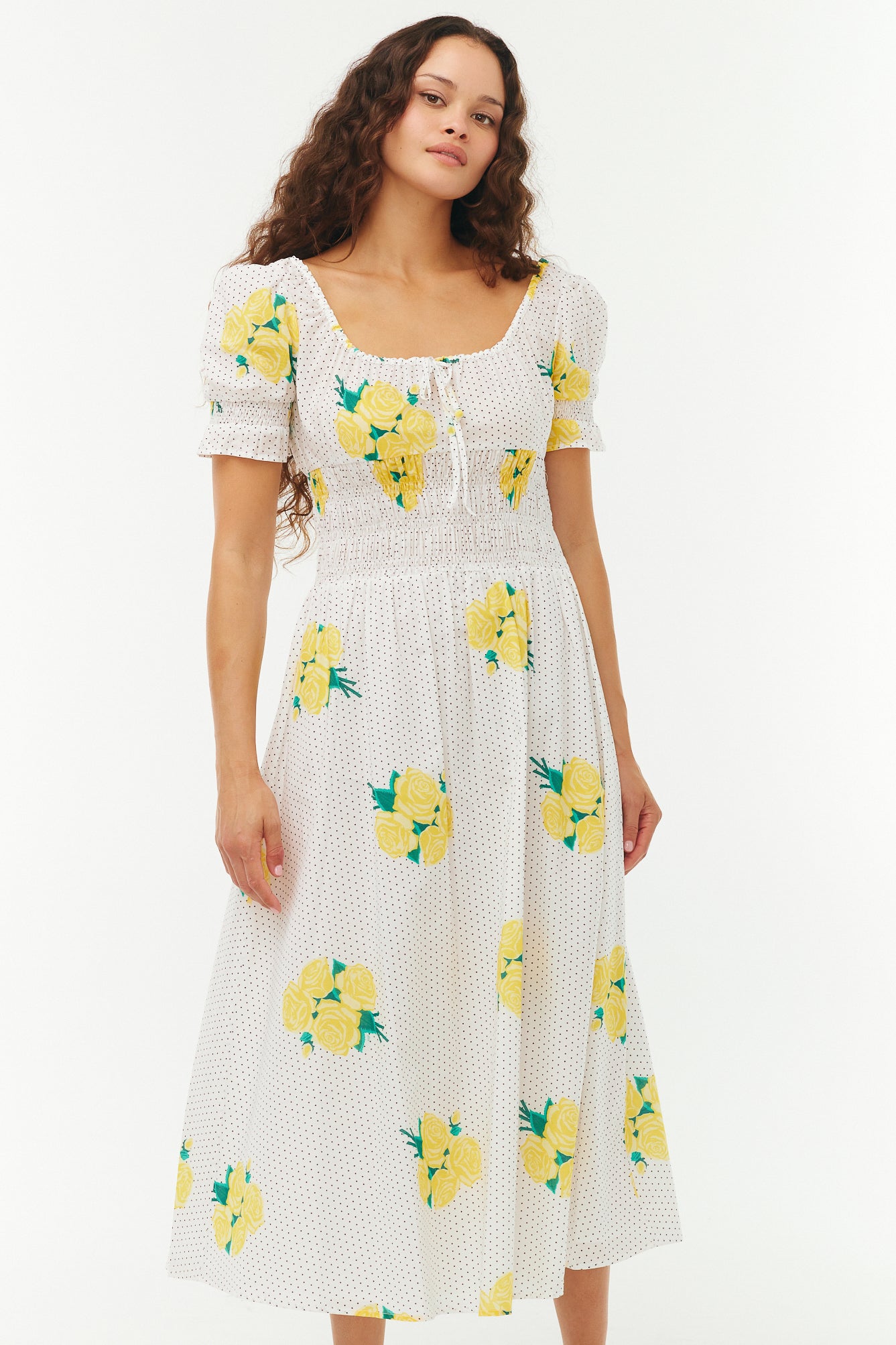 hvn falling floral dress Swim Skirt