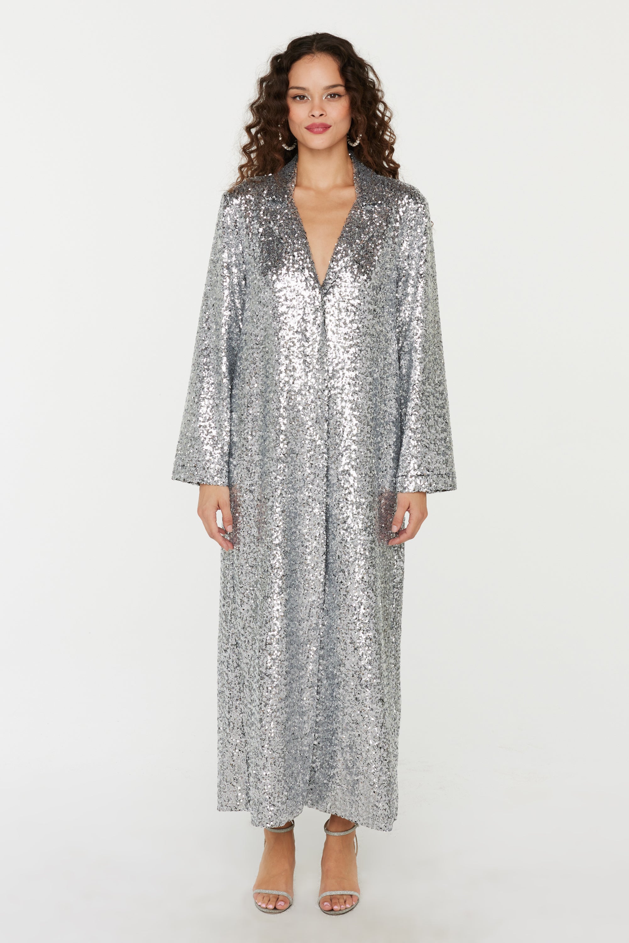 Sequin clearance maxi coat