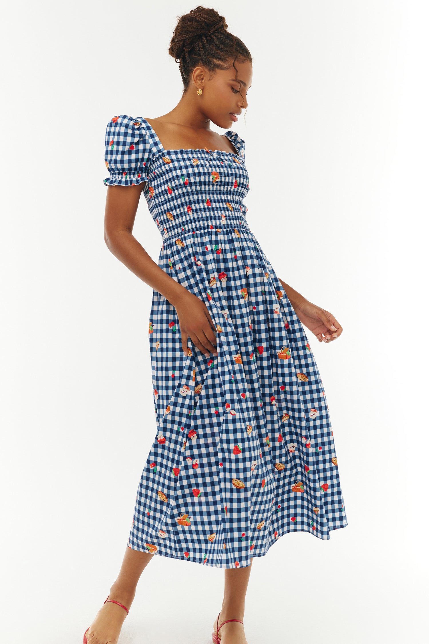 Cotton Smocked Fromer Dress - Navy Gingham Picnic 6 / Navy Gingham Picnic Cotton Smocked Fromer Dress - Navy Gingham Picnic 6 / Navy Gingham Picnic