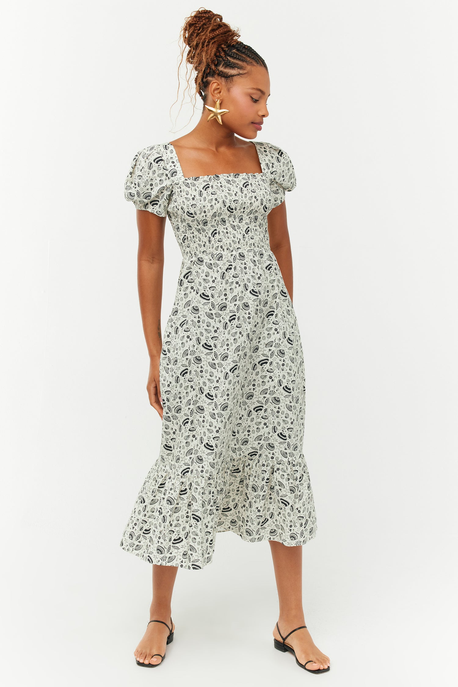 Cotton Smocked Fromer Dress Cotton Smocked Fromer Dress