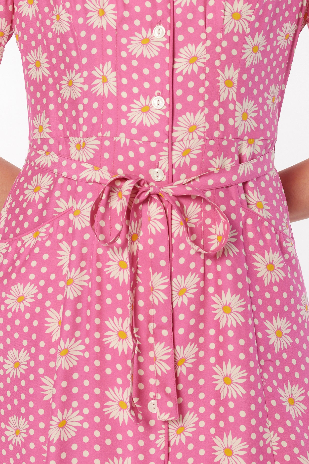 pink daisy printed silk dress Rodarte Daisy Ruffled Floral-print Silk Chiffon Midi Dress - Women - Pink Dresses