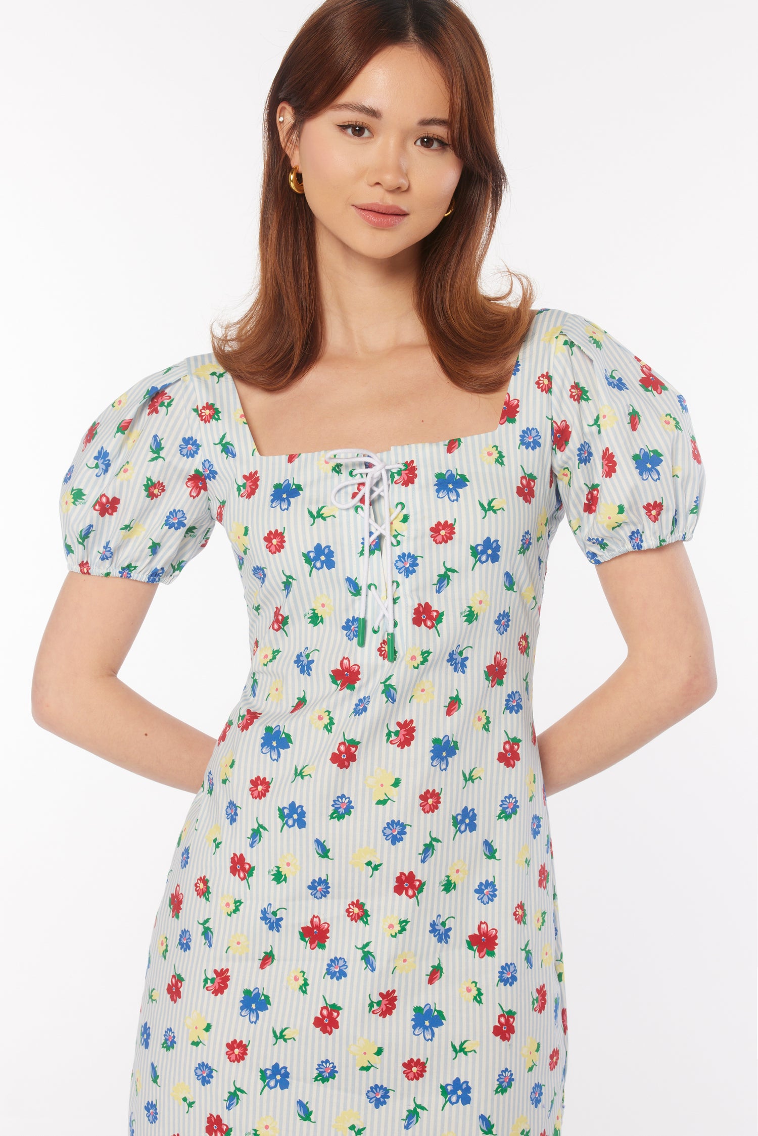 Nadia Lace Up Dress