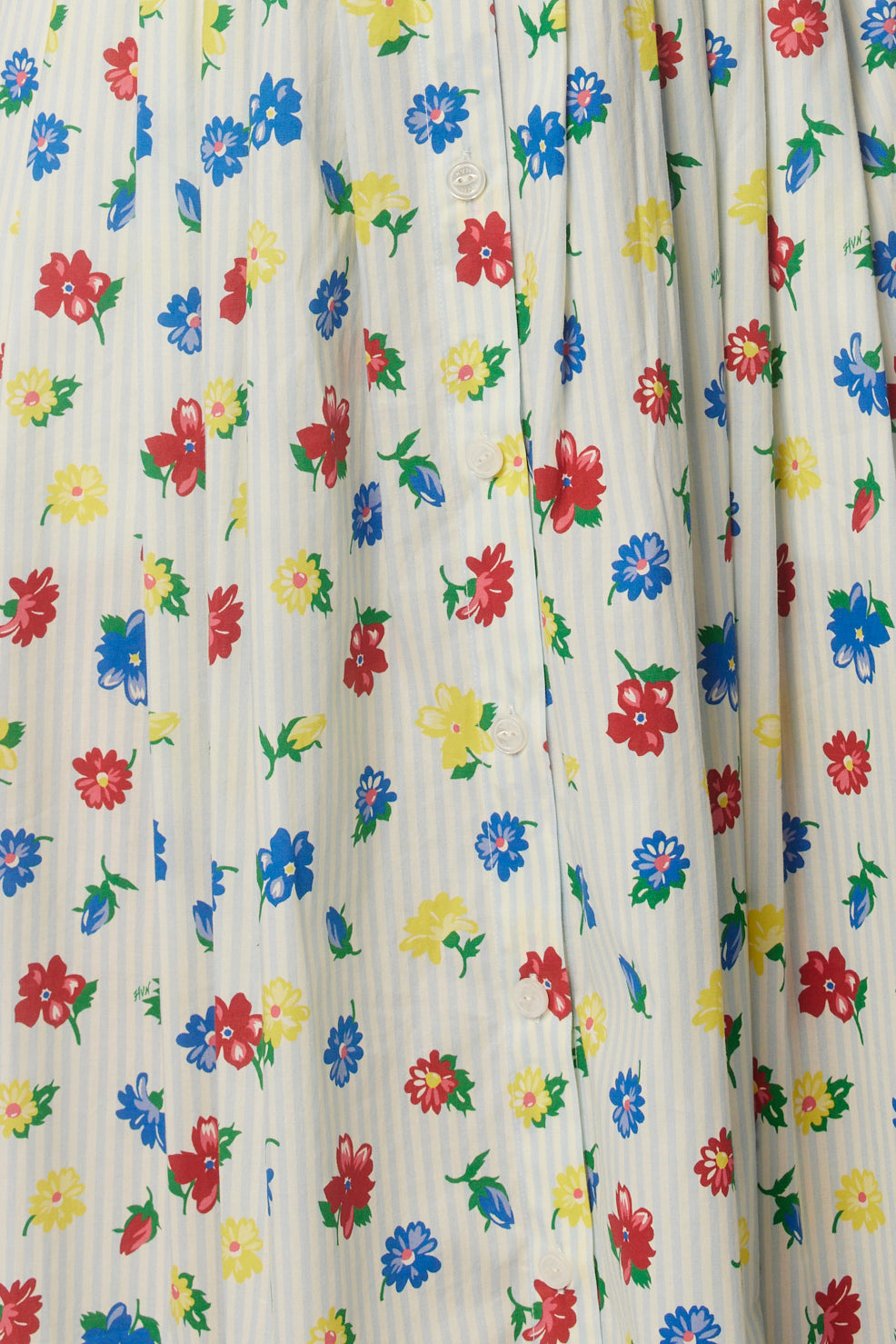 Kristin Cotton Button Down Dress Seersucker Floral HVN