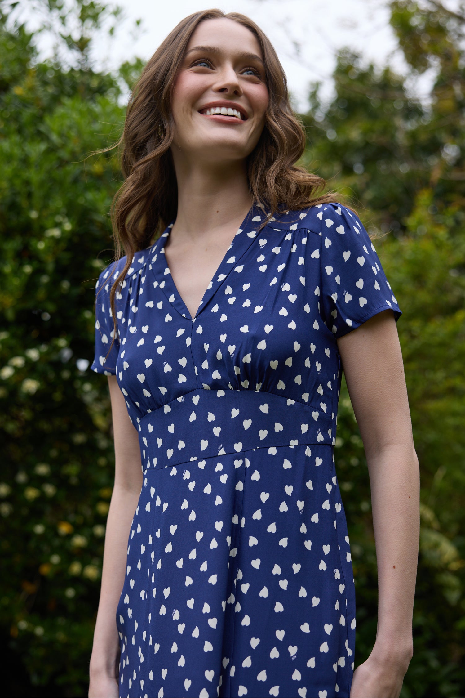 Morgan Dress - Navy Heart 2 / Navy Heart Morgan Dress - Navy Heart 2 / Navy Heart
