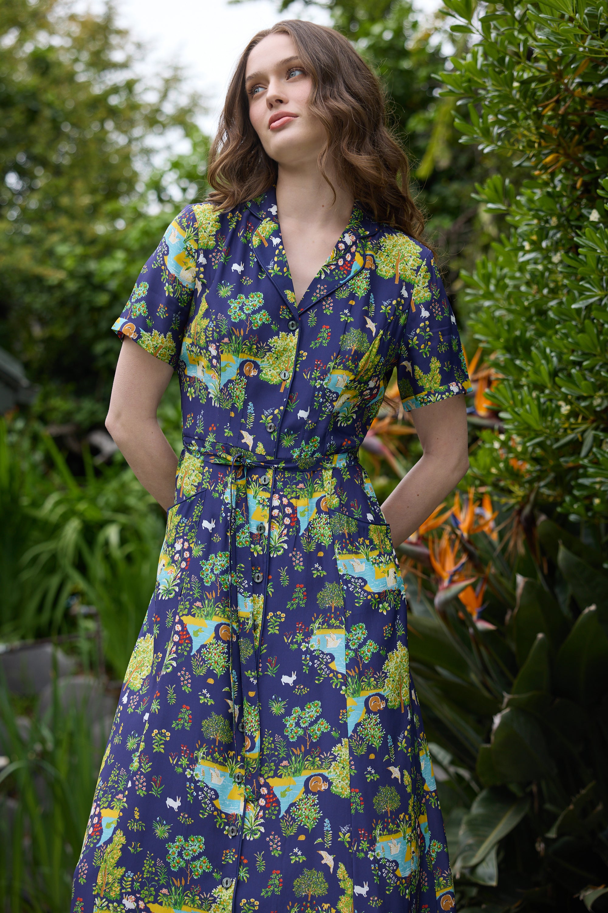 Long Maria Dress - Garden Scene – HVN