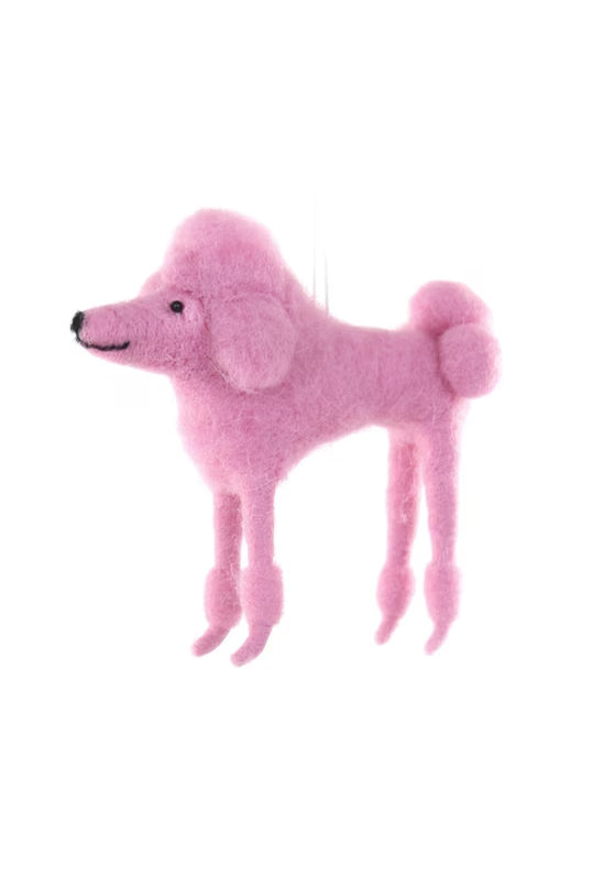 Hot Pink Poodle Ornament