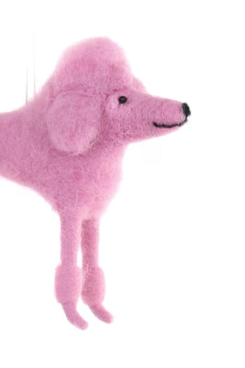 Hot Pink Poodle Ornament