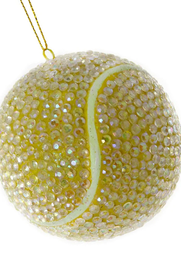 Rhinestone Tennis Ball Ornament