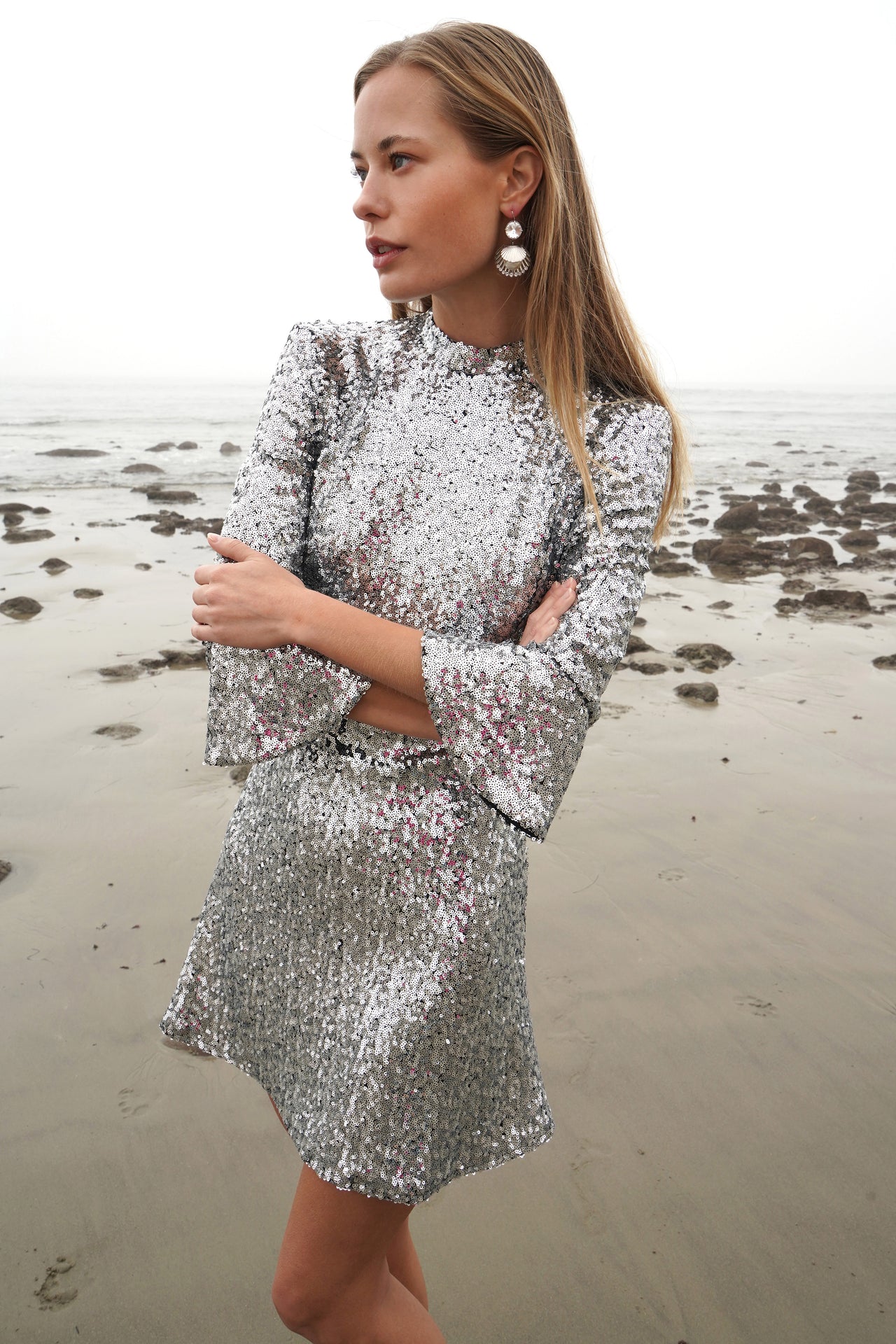 Mini Ashley Dress - Silver Sequin – HVN