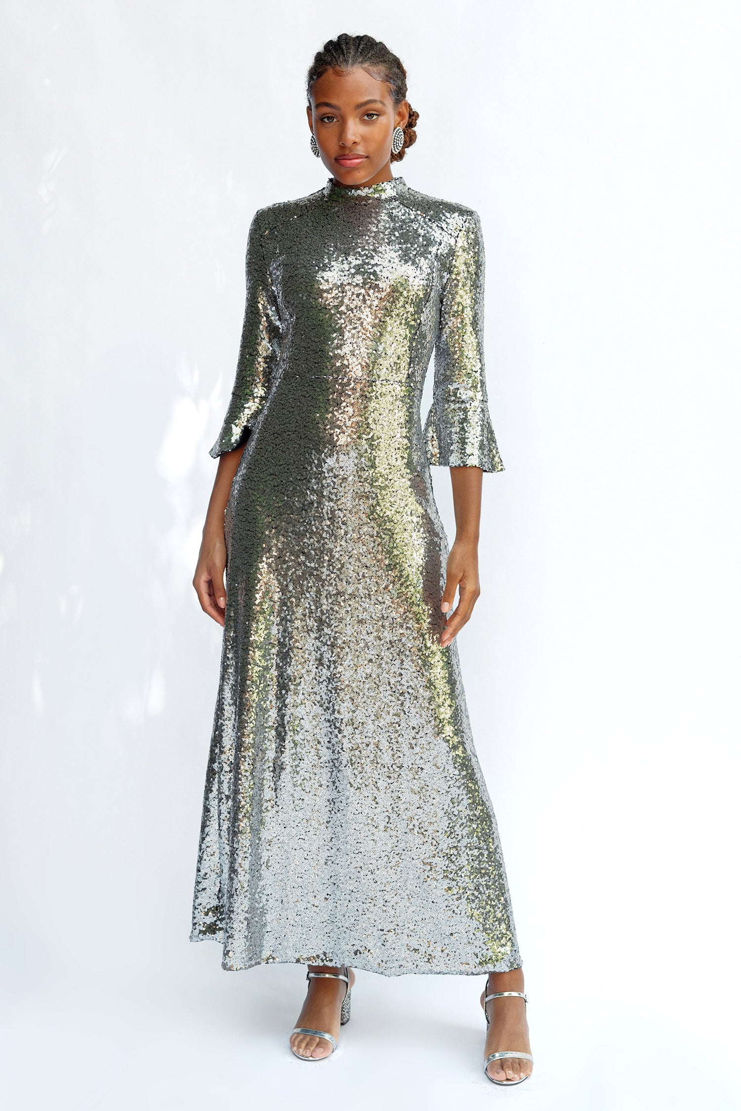 Long Ashley Dress - Silver Sequin 20 / Silver Sequin Long Ashley Dress - Silver Sequin 20 / Silver Sequin