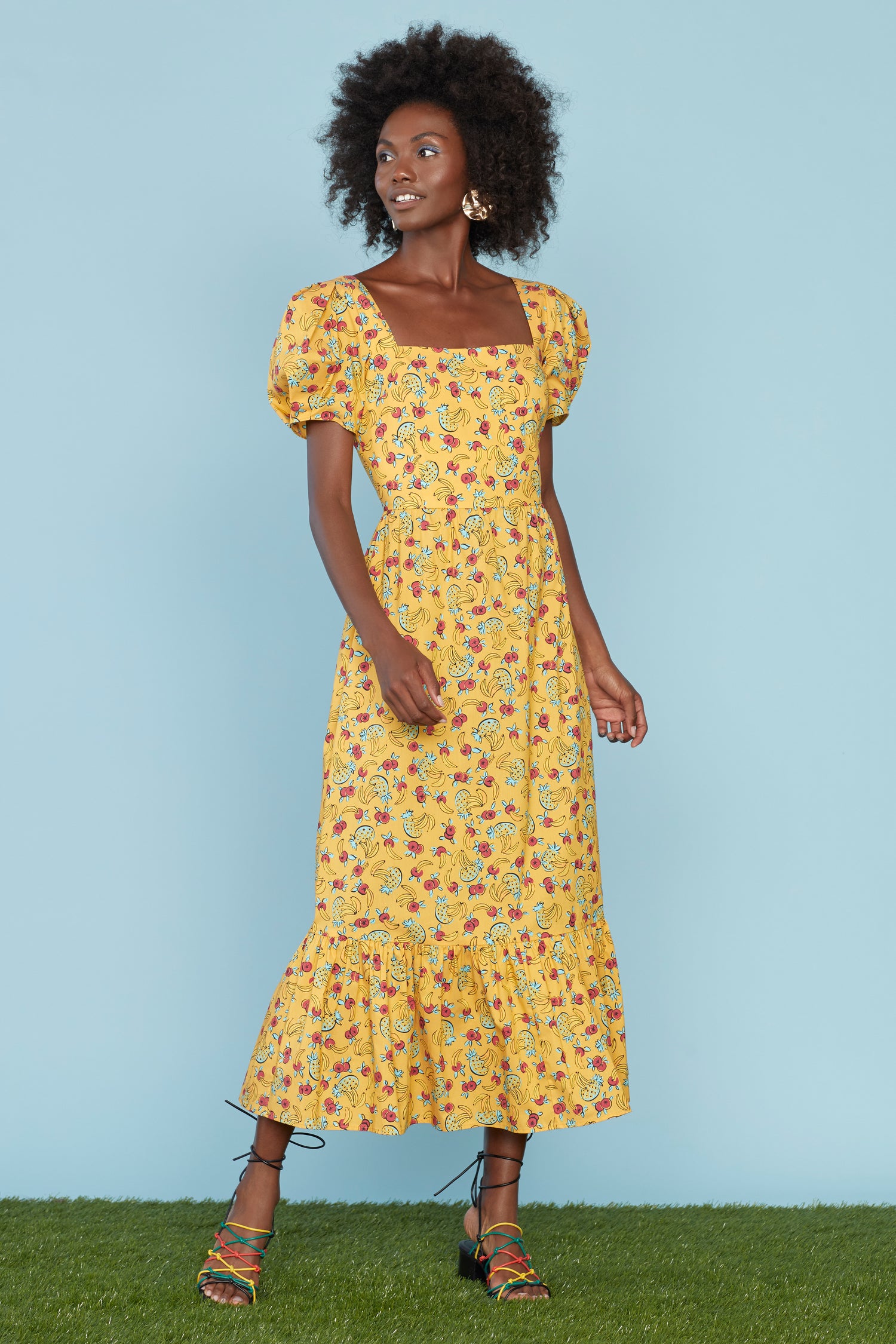 A model wears the Cotton Fromer Dress
