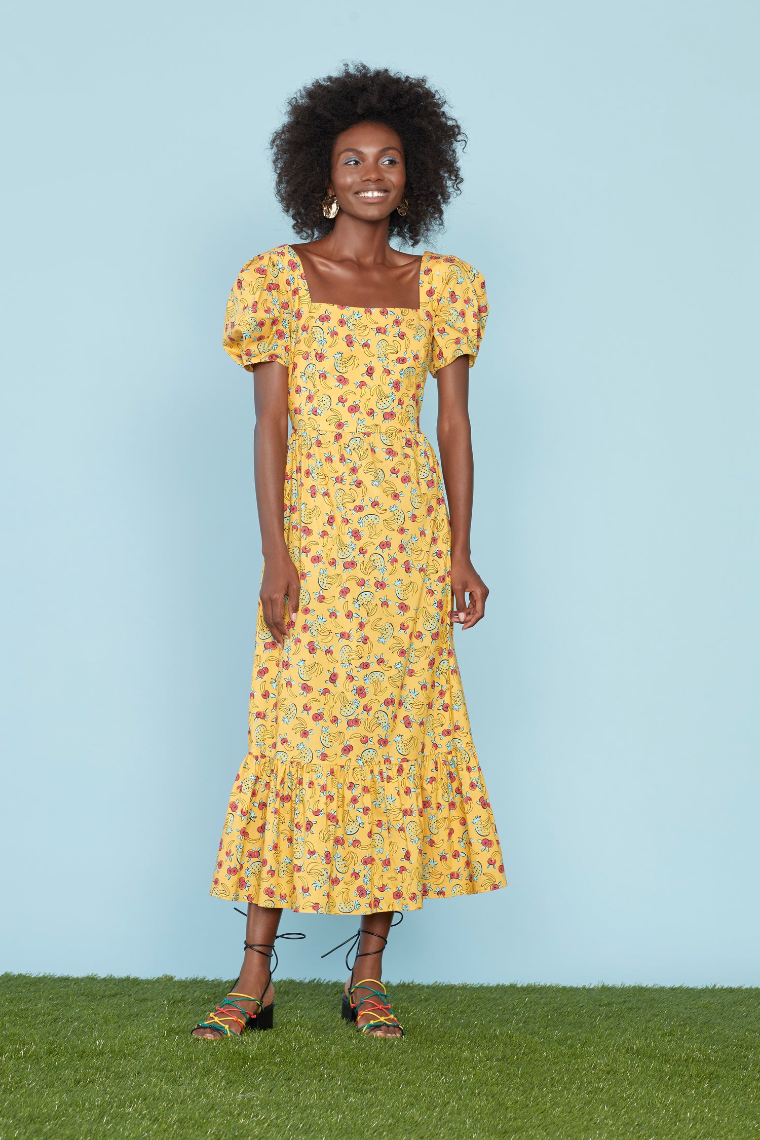 A model wears the Cotton Fromer Dress