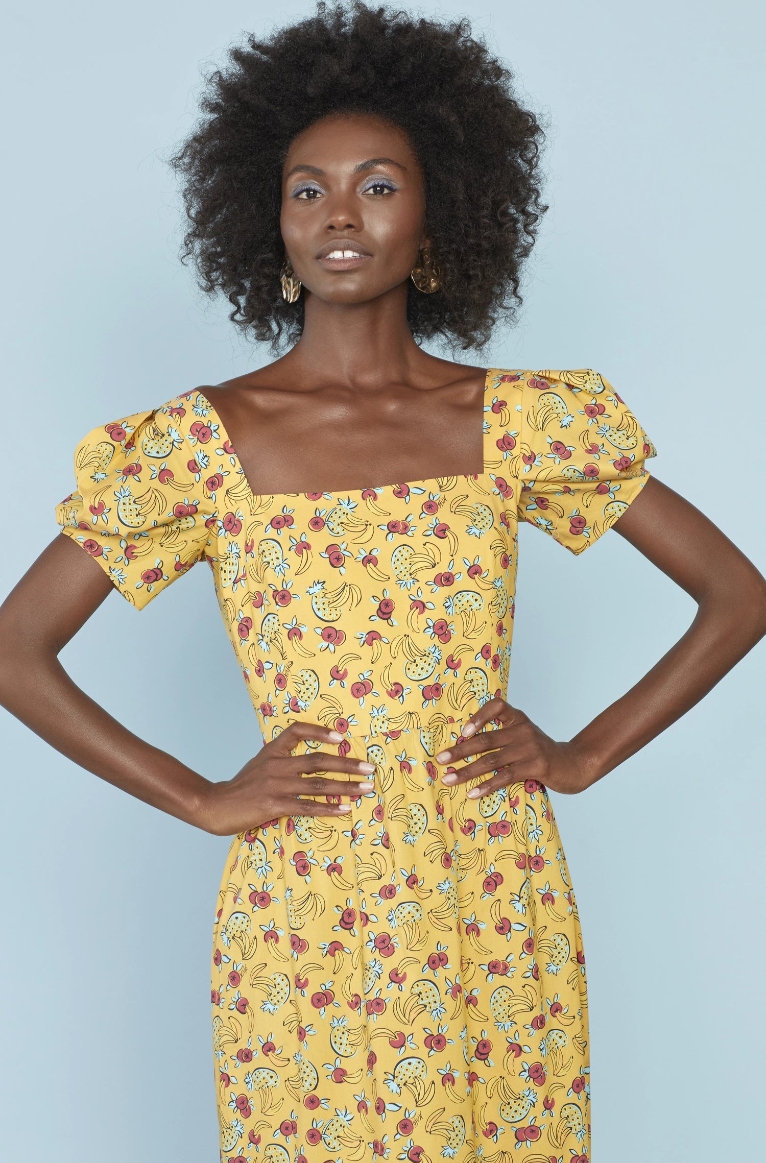 A model wears the Cotton Fromer Dress