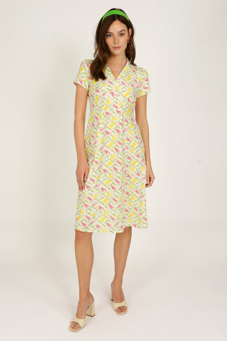 Hvn Atlanta Button Front Strappy Dress Zodiac - Turquoise main image 0