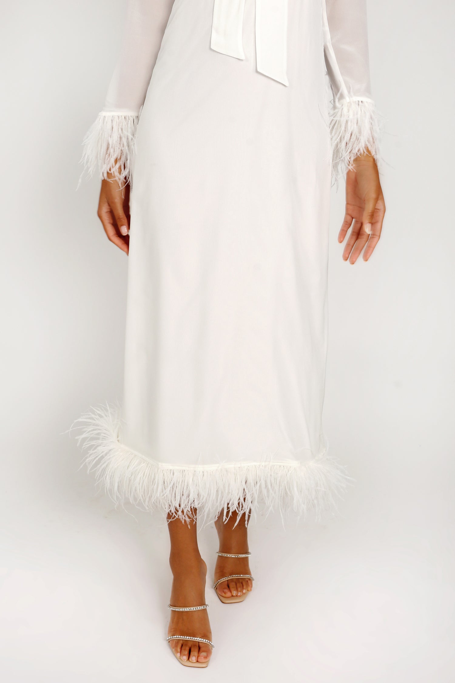 Elisa Bow Dress w. Feathers